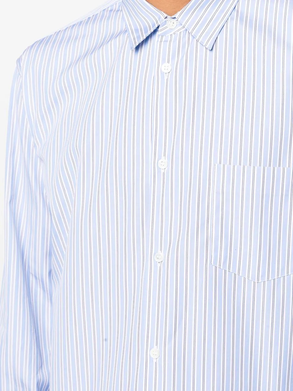 all-over stripe-print shirt - 5