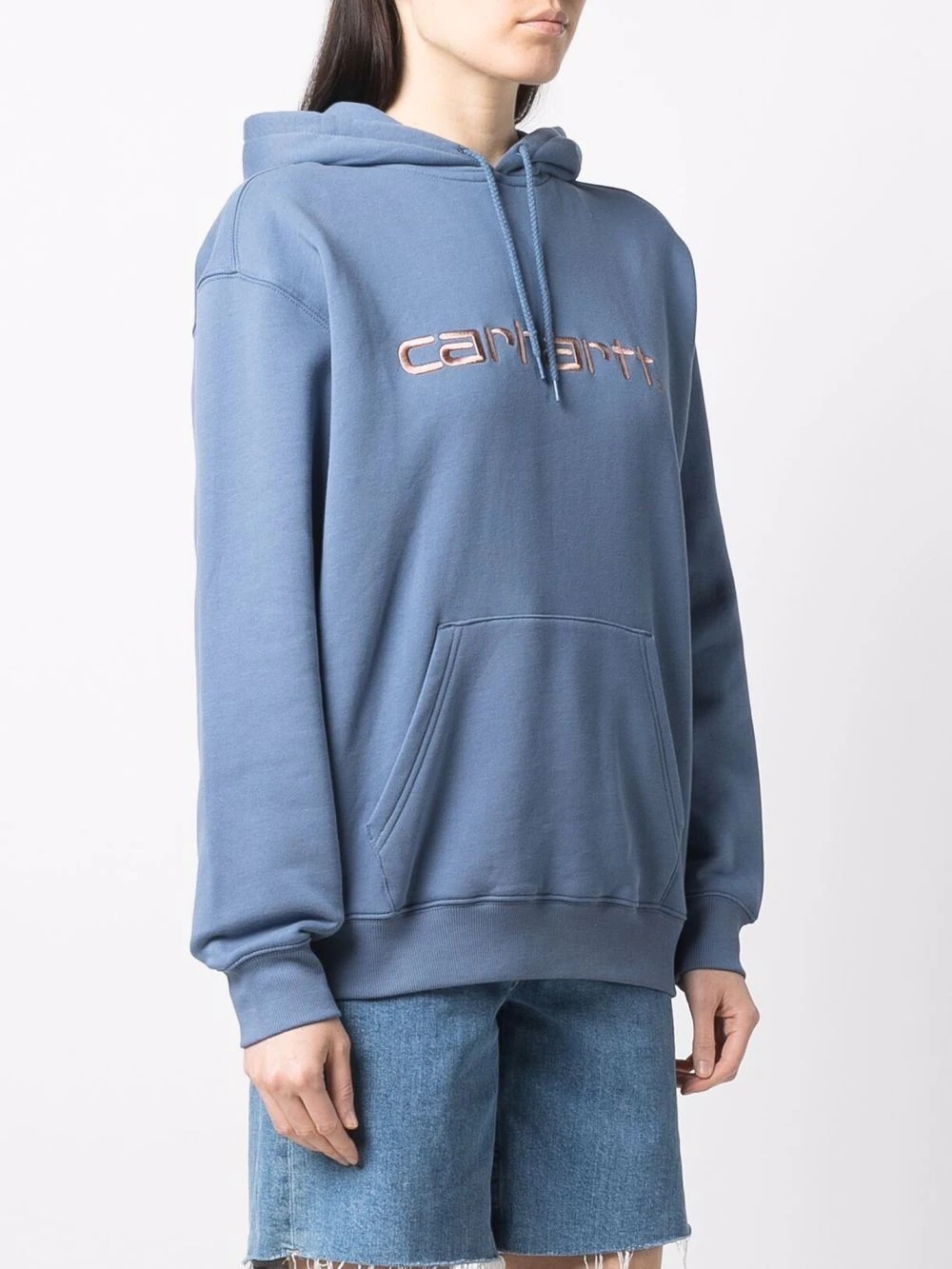 embroidered logo hoodie - 3