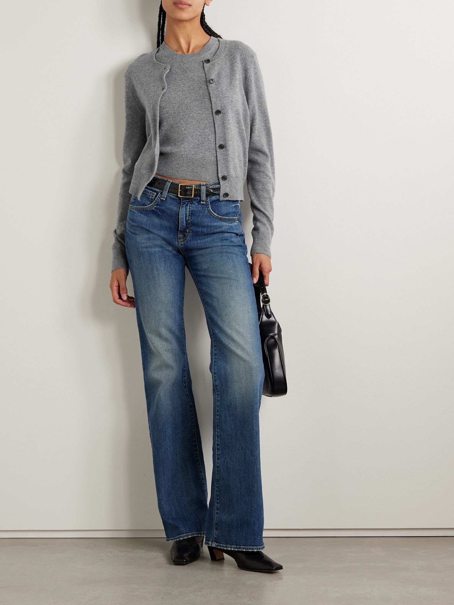 May cropped cashmere tank Gray - 2