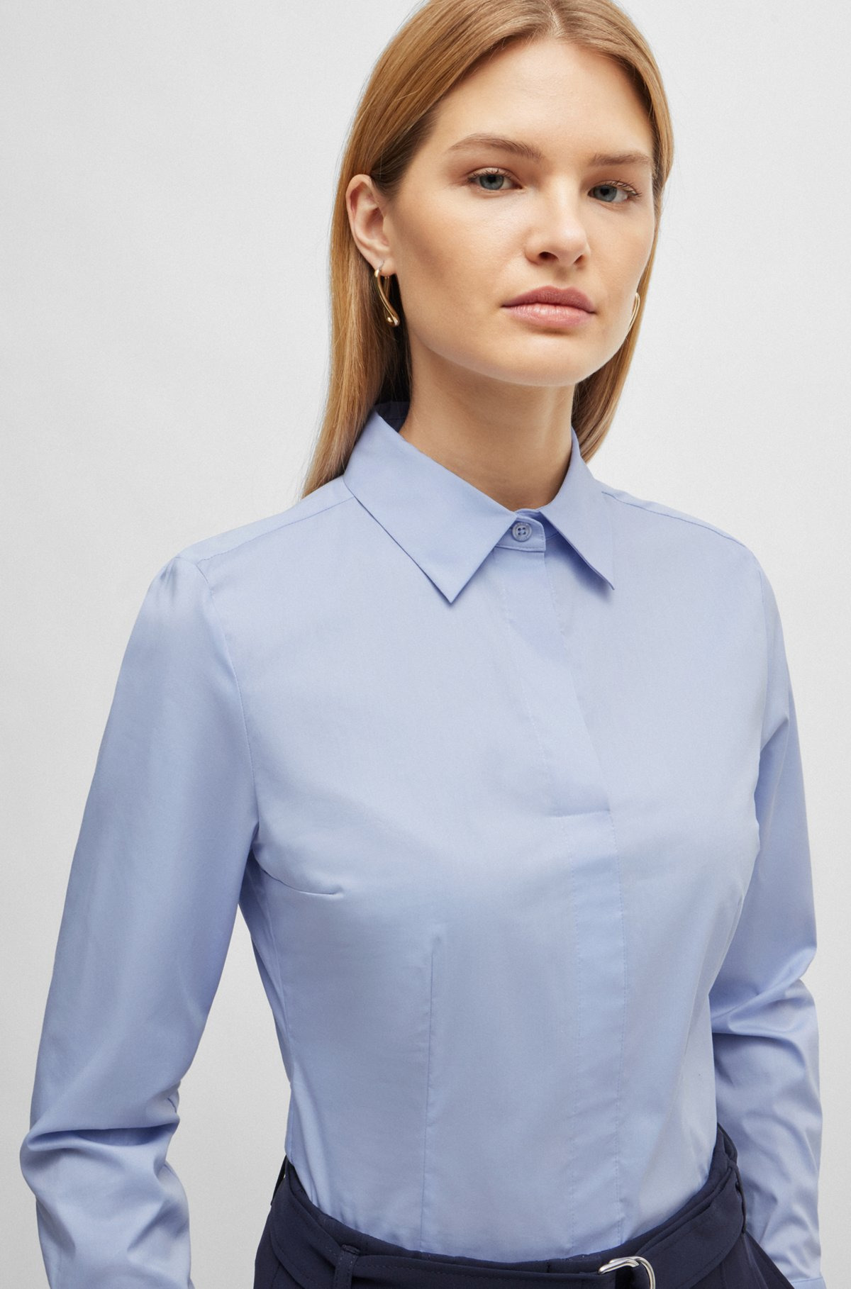 SLIM-FIT BLAZER IN A STRETCH COTTON - 4