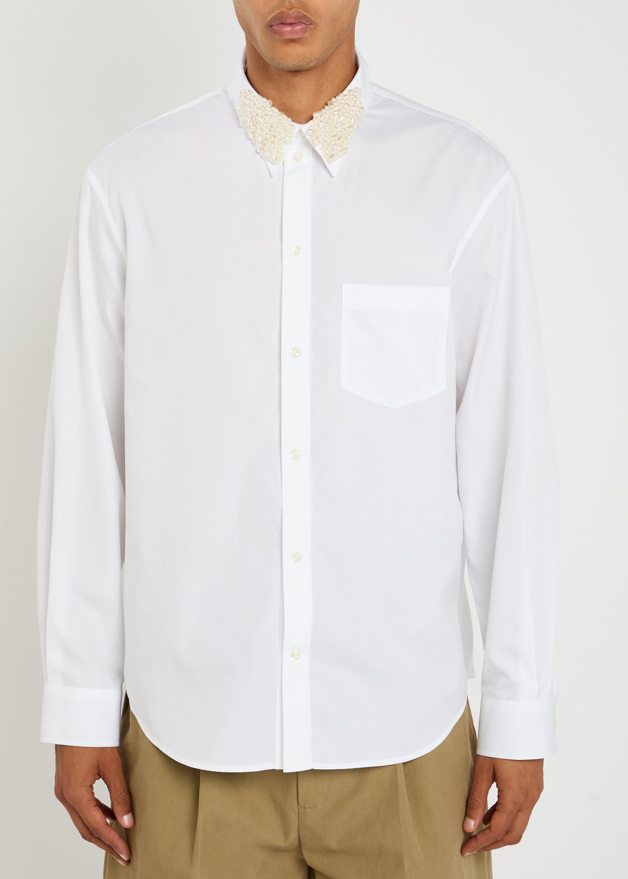 Simone Rocha Embellished Cotton-poplin Shirt - 2