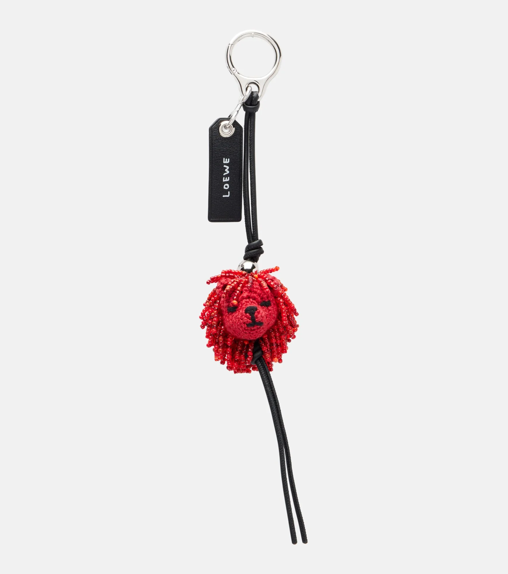 Lion beaded crochet bag charm - 1