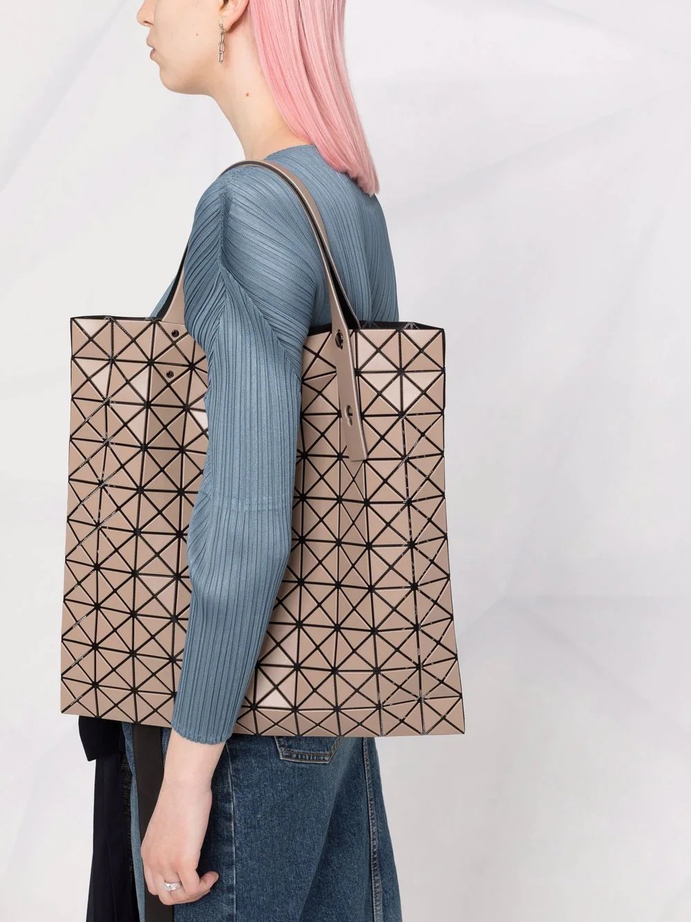 Prism geometric-panel tote bag - 3