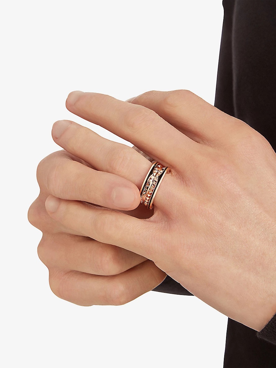 B.zero1 Rock 18ct rose-gold and ceramic ring - 3