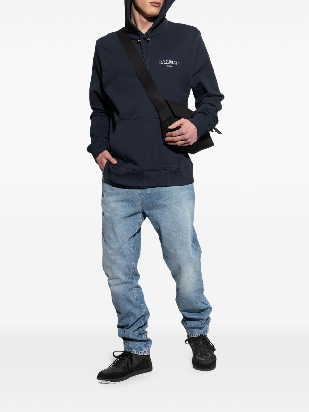 logo-graphic drawstring hoodie - 2