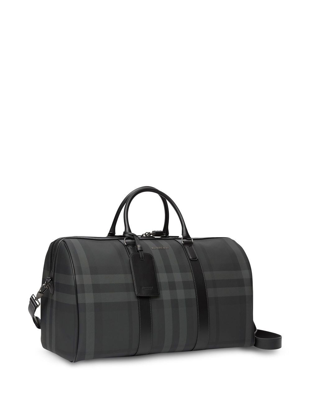 check-pattern faux-leather holdall - 3