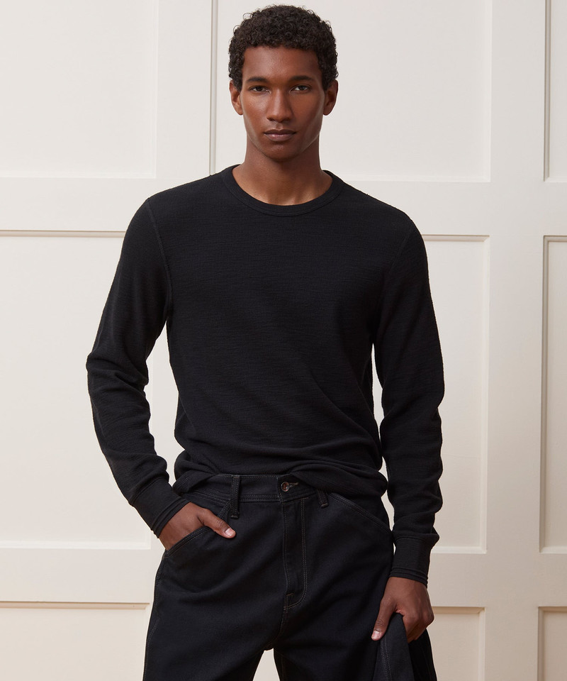TODD SNYDER Lightweight Mini Waffle Tee outlook
