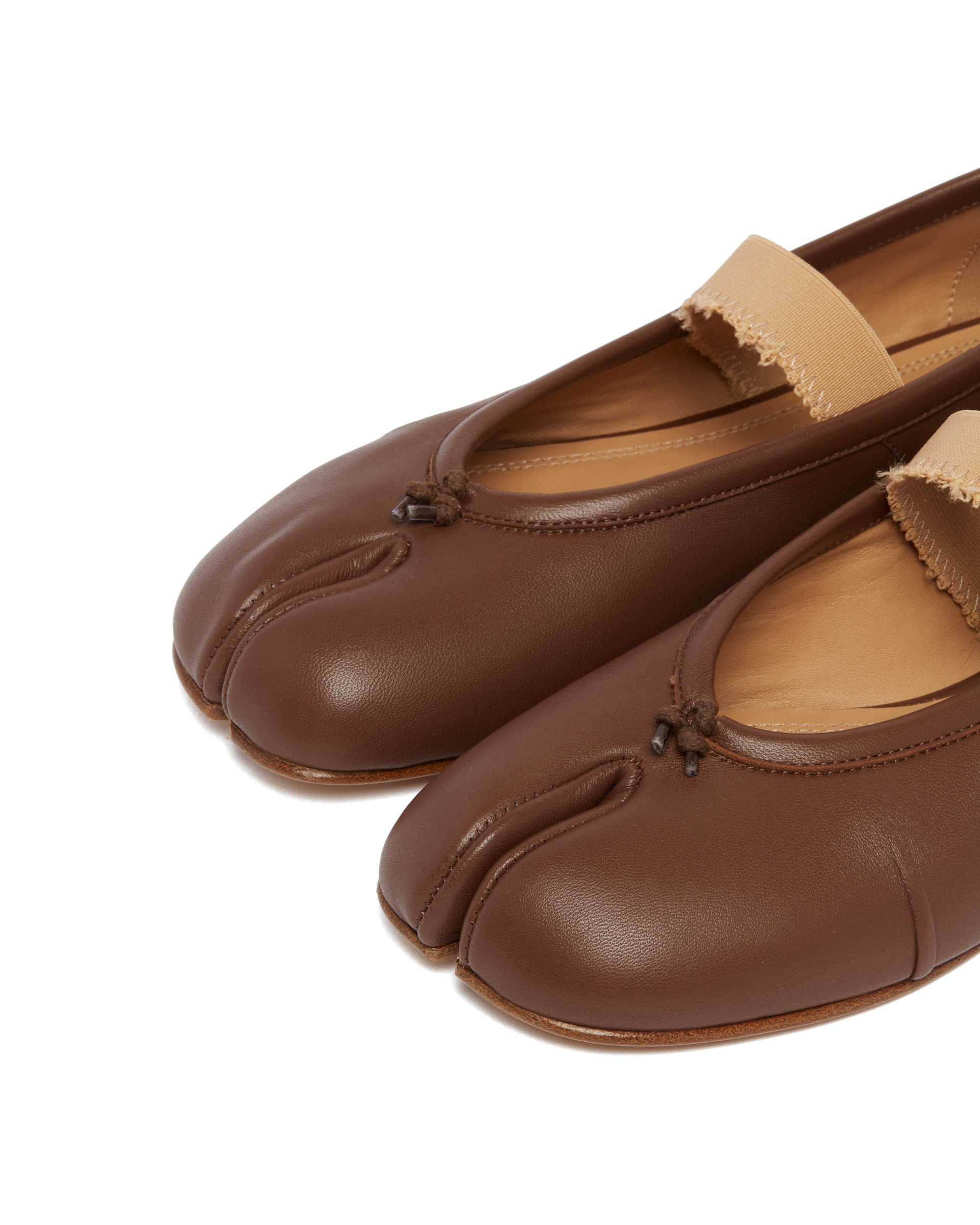 Brown Tabi Flats - 6