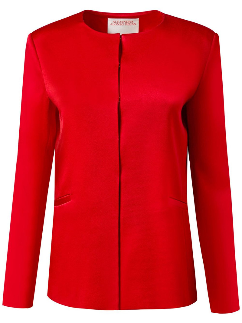 satin fitted jacket 1