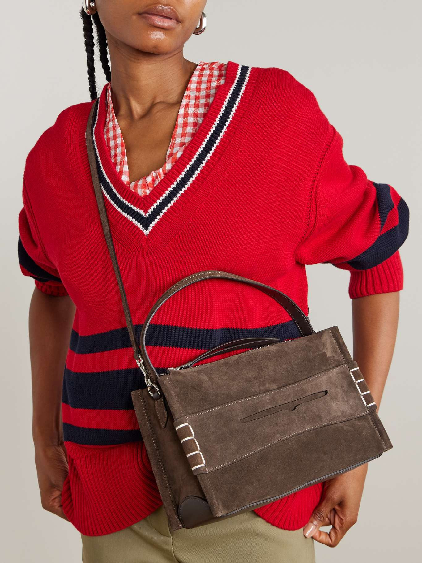 Loafer suede shoulder bag Brown - 2