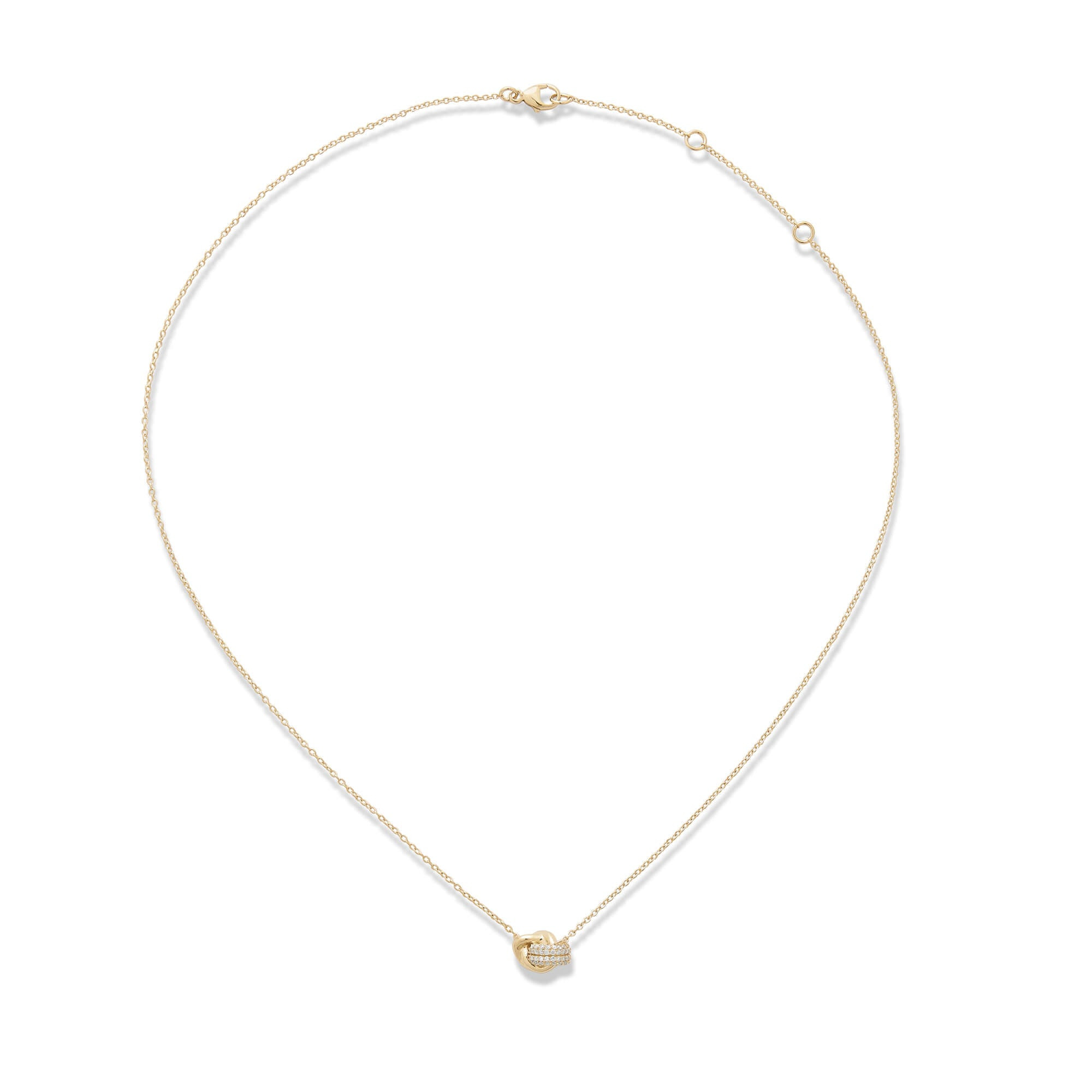 Diamond Forme Knot Necklace - 4