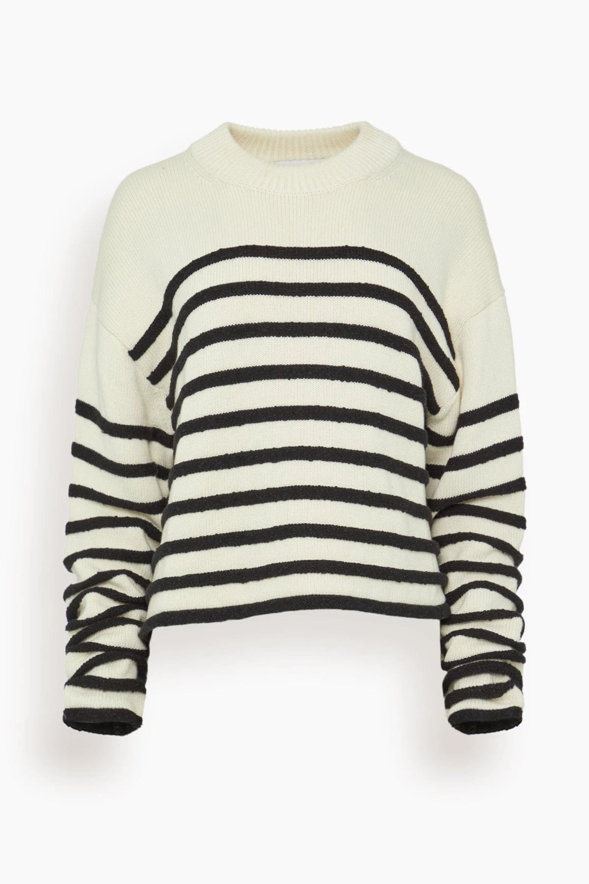 Nia Sweater in White/Black - 1