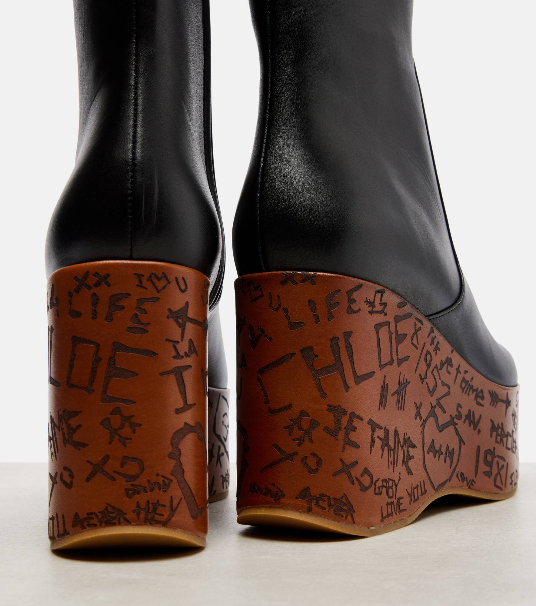 Maxime leather wedge ankle boots - 5