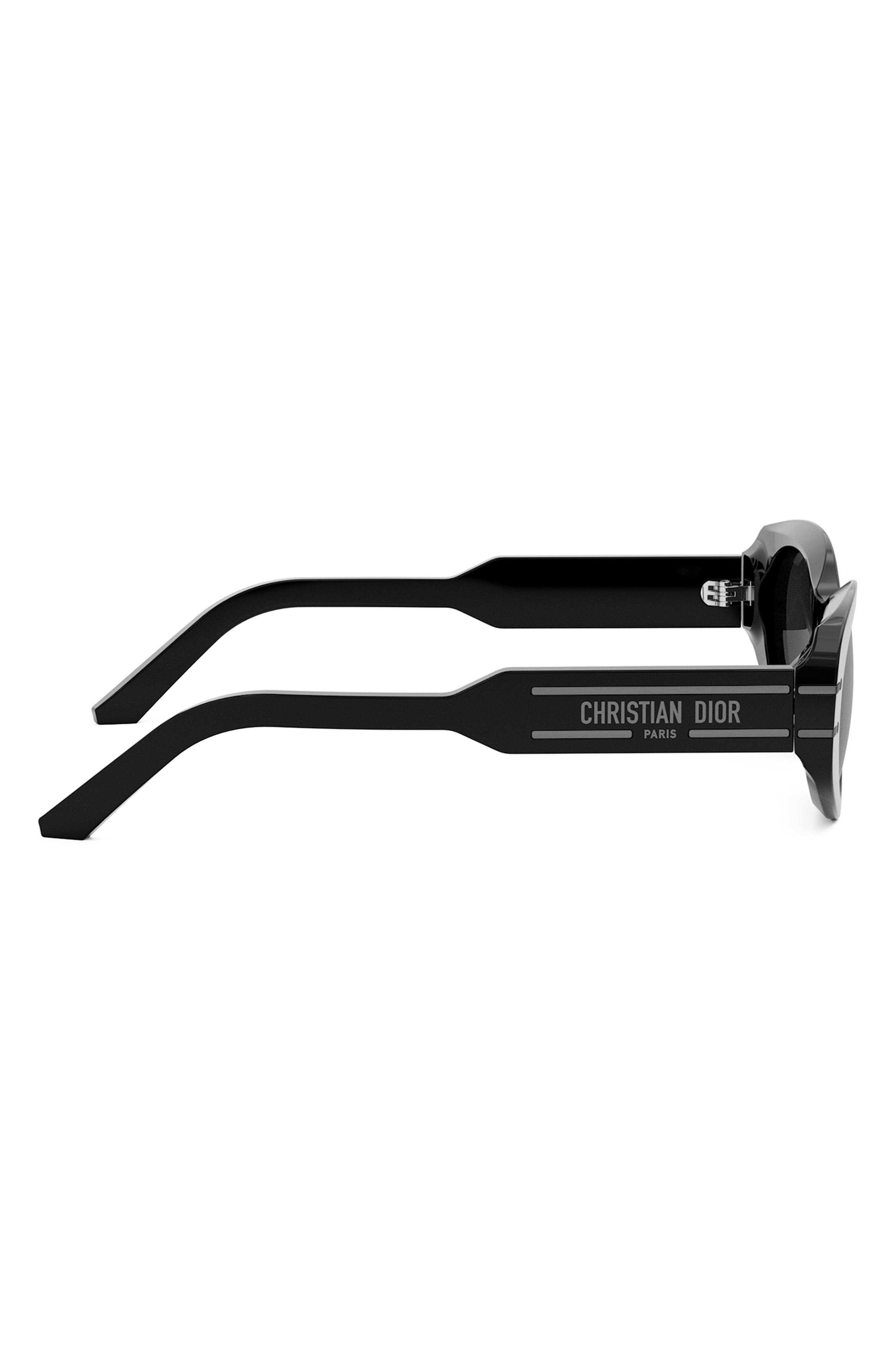 'DiorSignature B8U Butterfly Sunglasses in Shiny Black /Smoke at Nordstrom - 5
