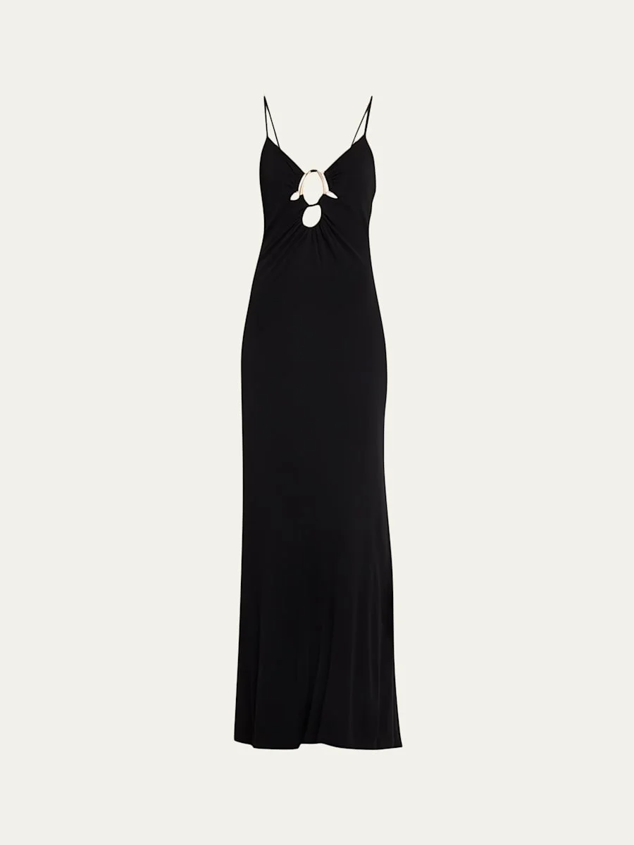 Chrissy Cutout Stretch Jersey Gown - 1
