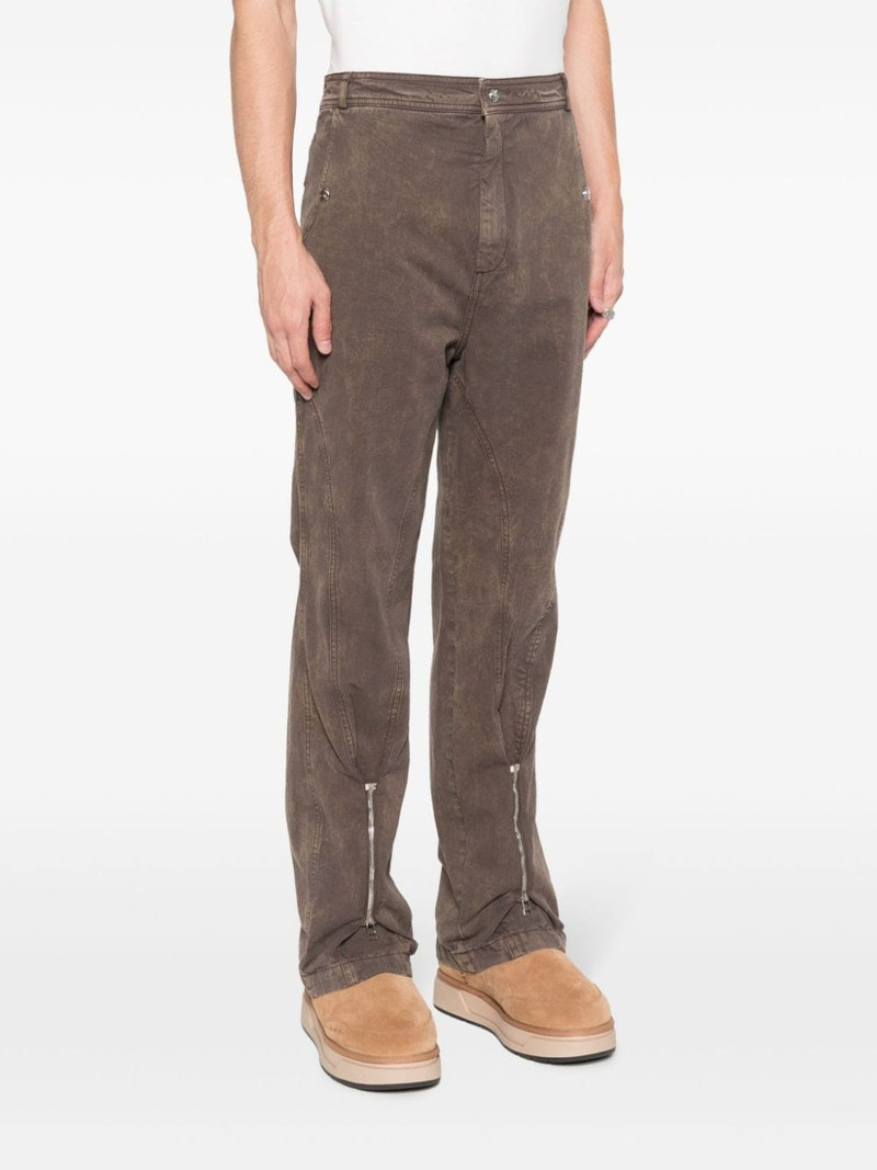 zip-detail straight-leg jeans 3