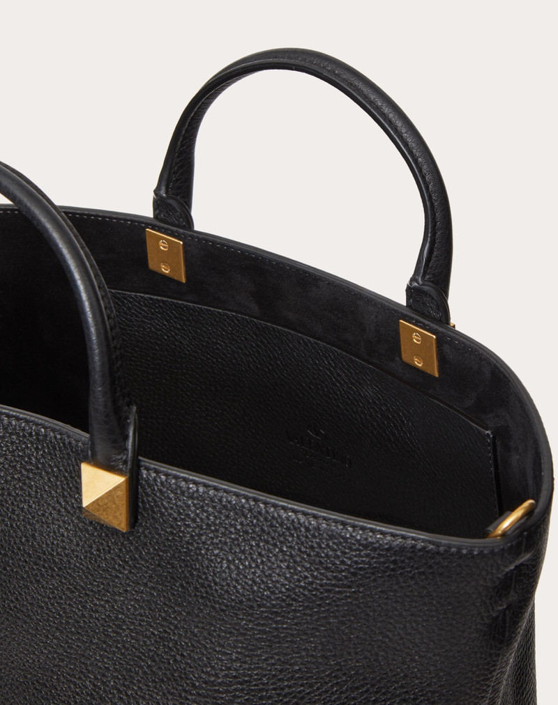 VALENTINO GARAVANI IDENTITY FLAT LEATHER TOTE BAG 4