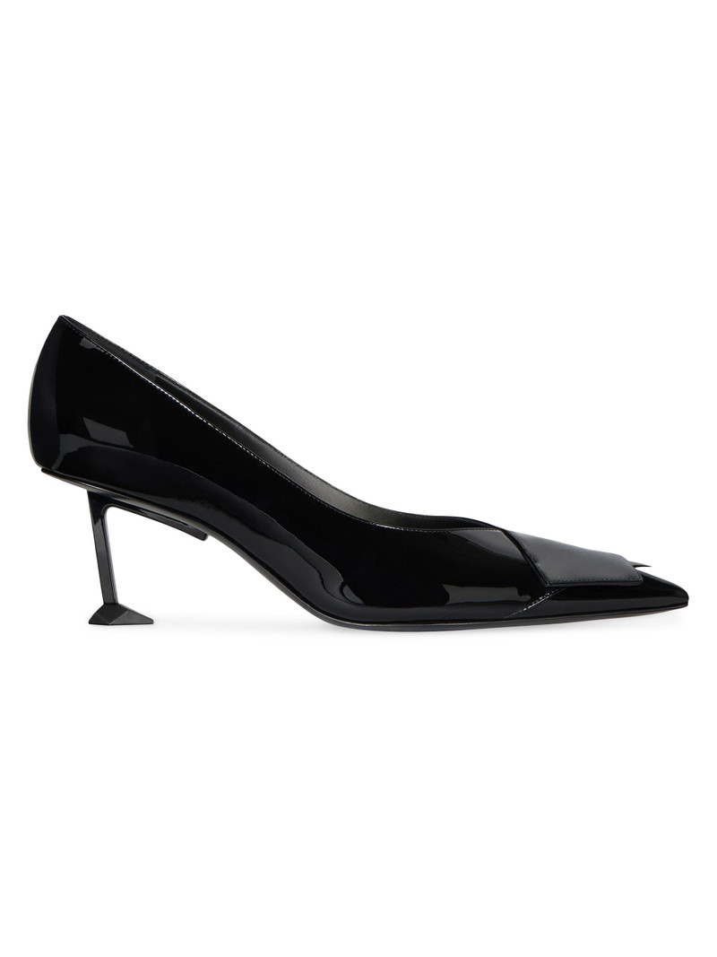 Women's Boudoir Fold Pumps in Patent Leather - Black 1