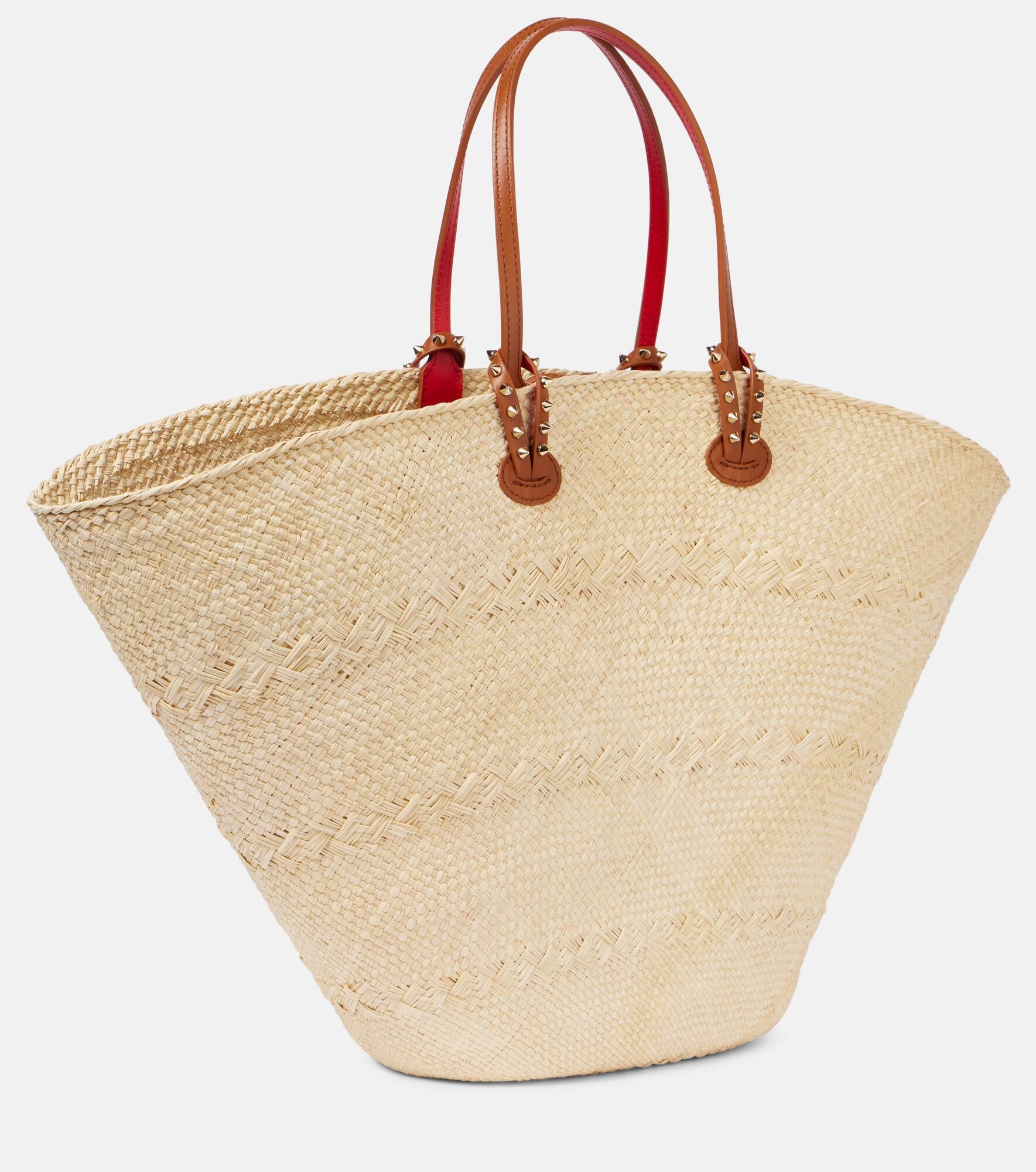 Cabata Large raffia tote bag - 4