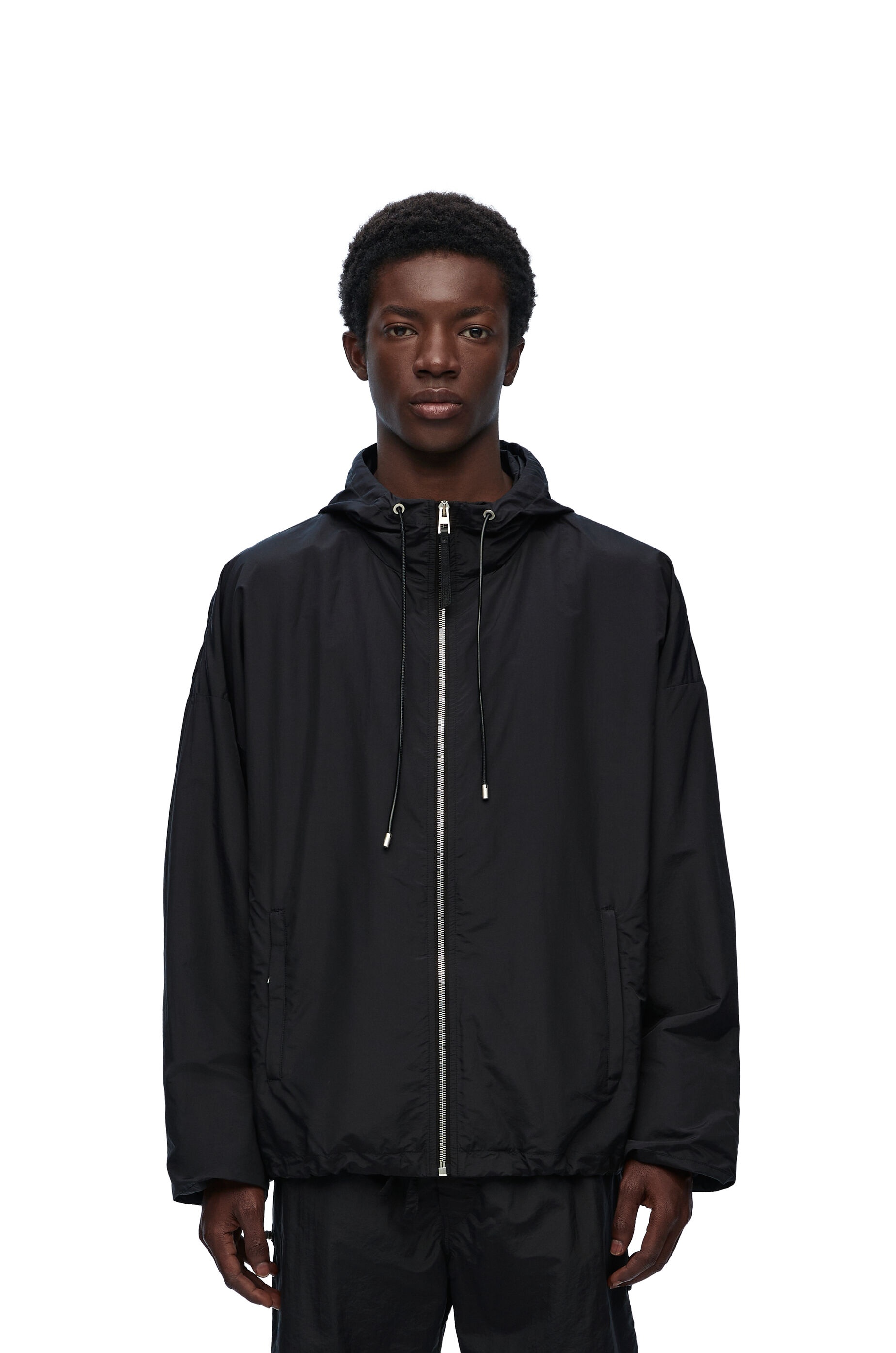 Hooded jacket in technical silk - 3