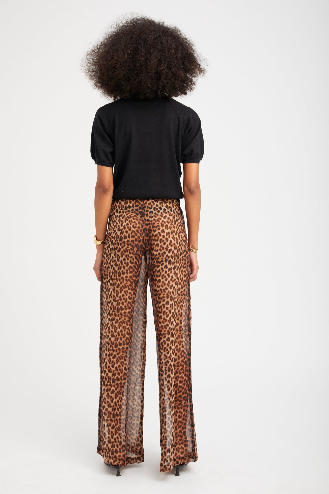 JAGUAR SILK WIDE LEG PINTUCK TROUSERS - 5