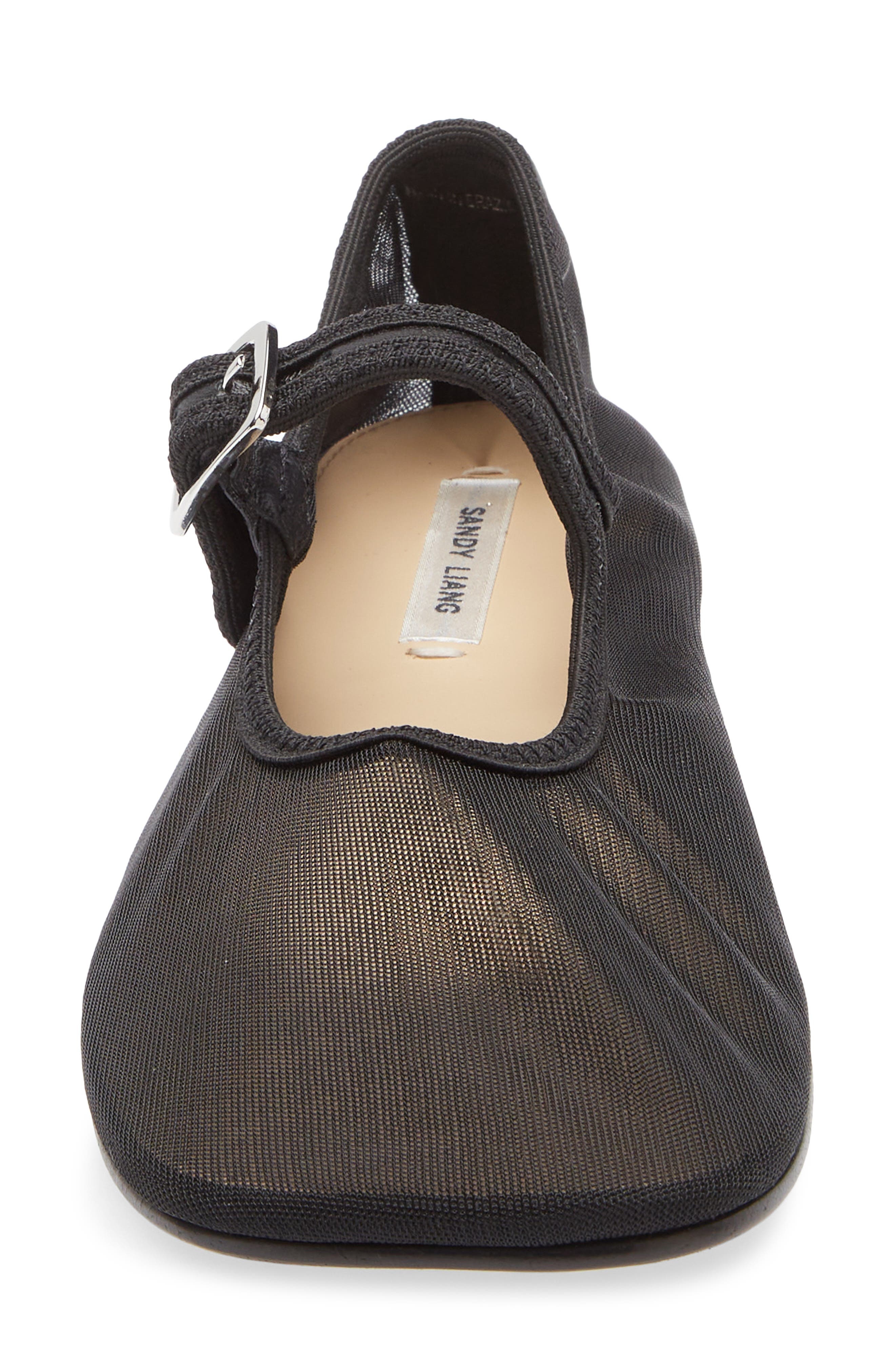 Sandy Liang Mesh Mary Jane Flat in Black at Nordstrom - 4
