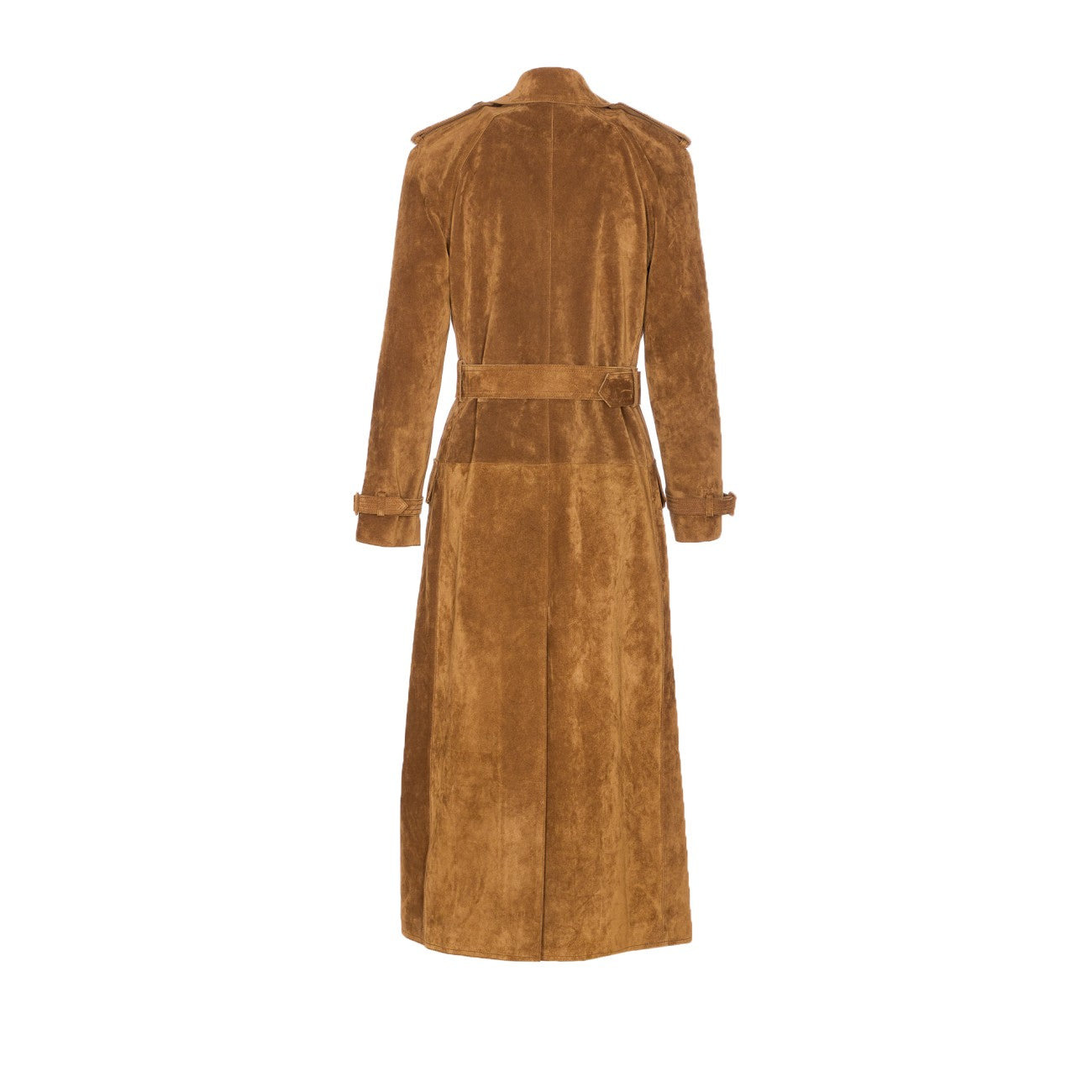 Saint Laurent Women Suede Trench Coat - 2
