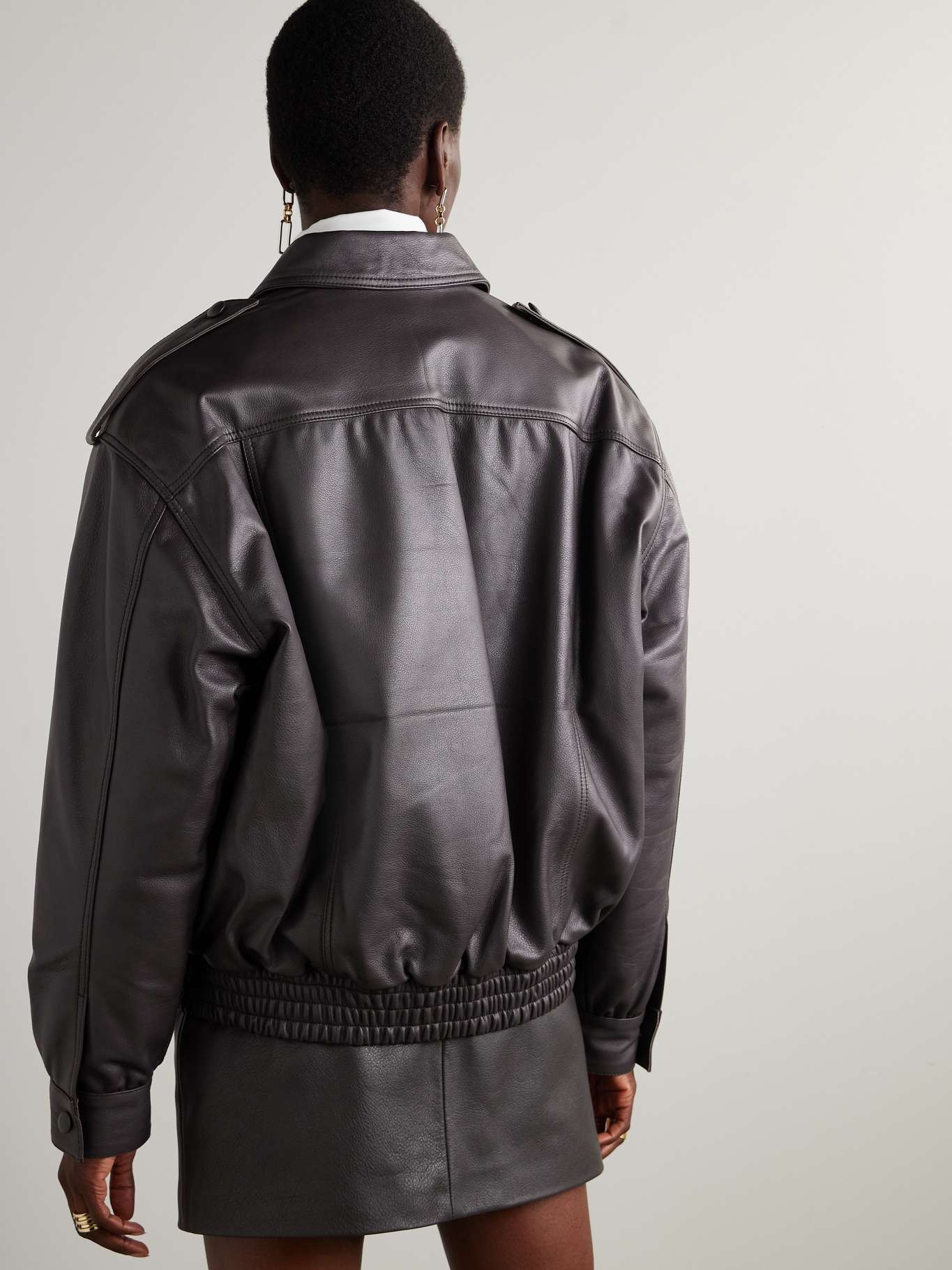 Charlie Ares leather bomber jacket - 4