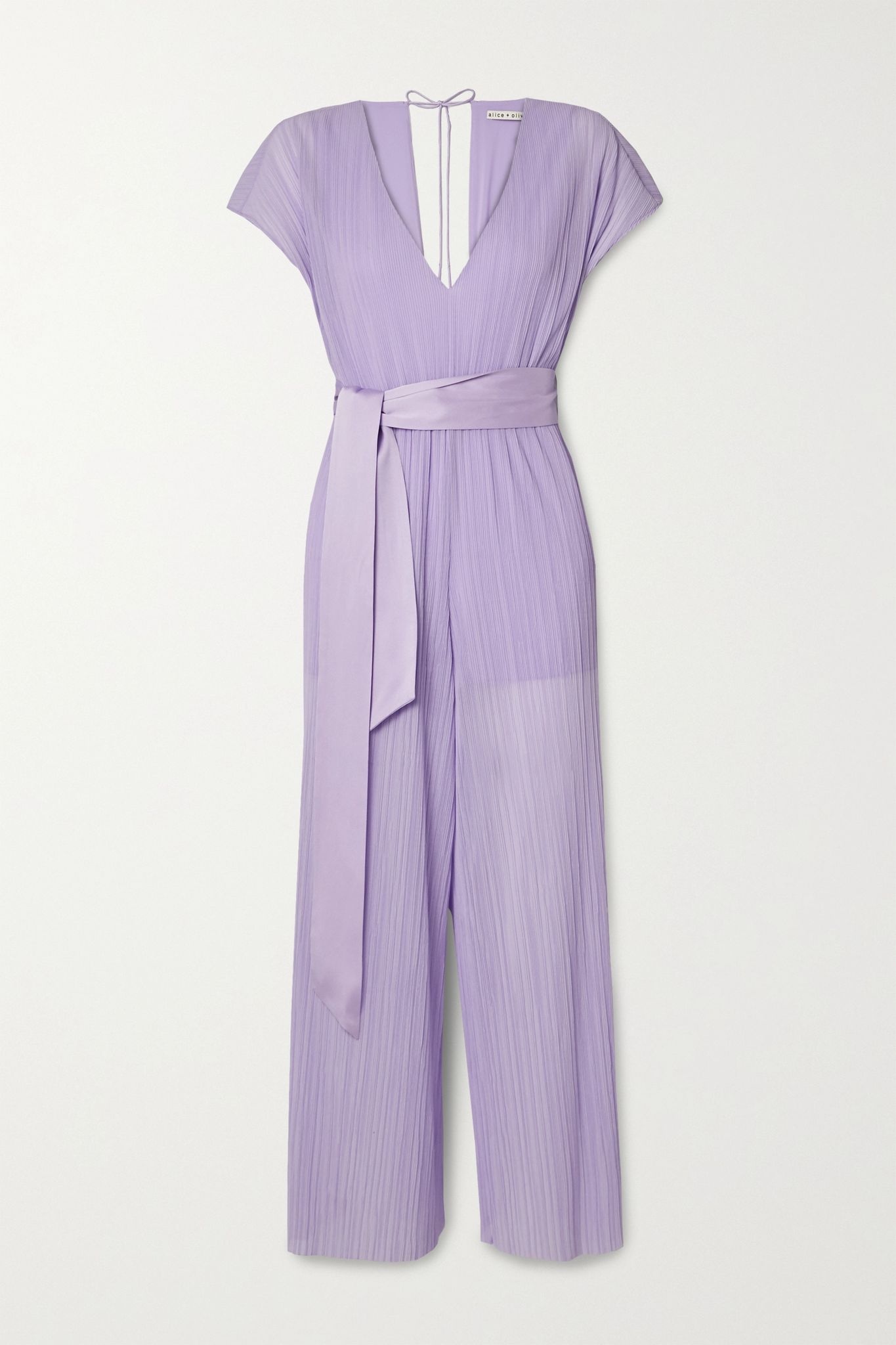 Mitsue belted plissé-voile jumpsuit - 1