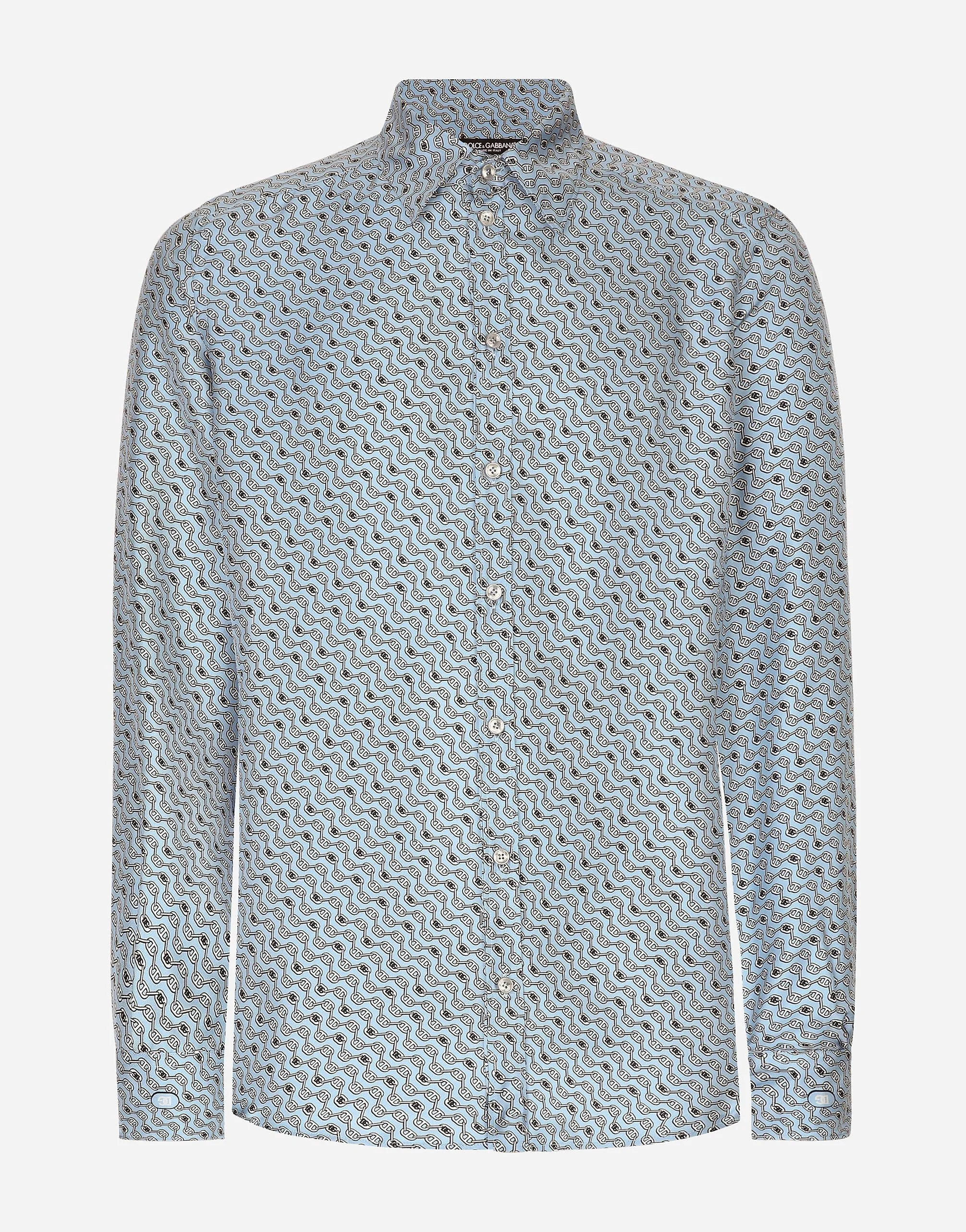 Silk Martini-fit shirt with tie print - 1