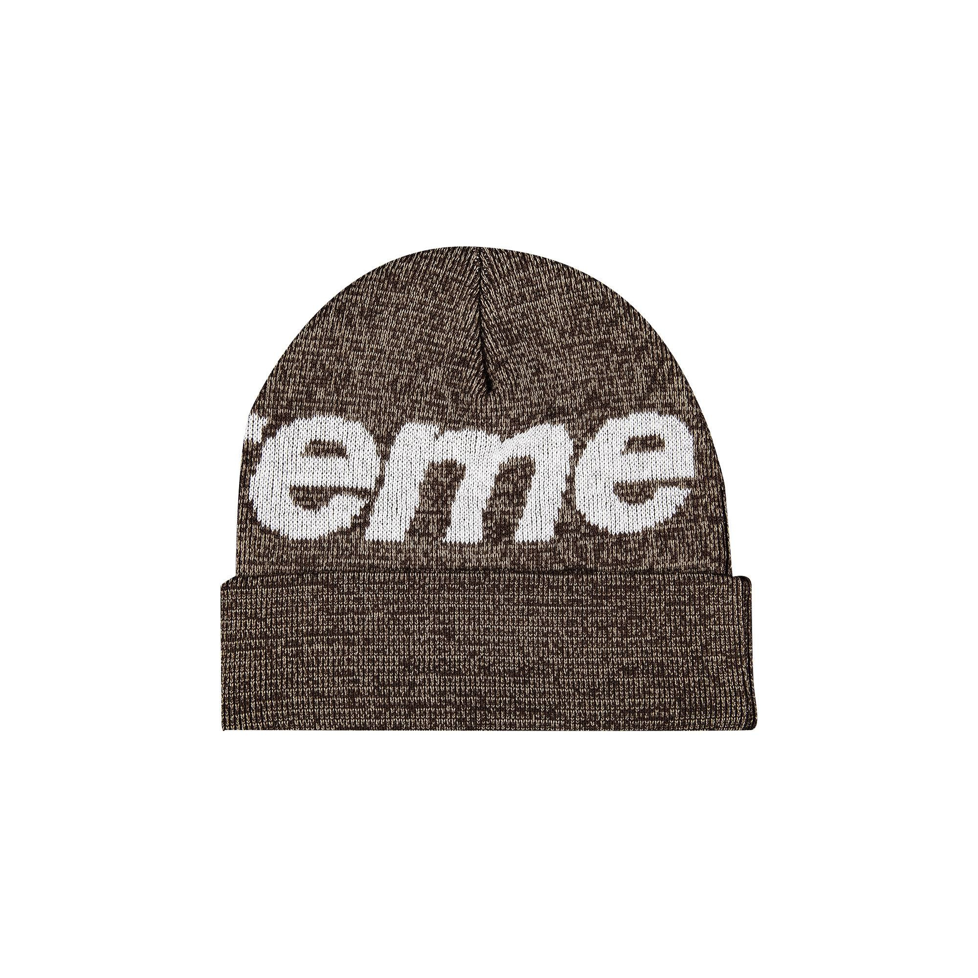 Supreme Big Logo Beanie 'Brown Static' - 2