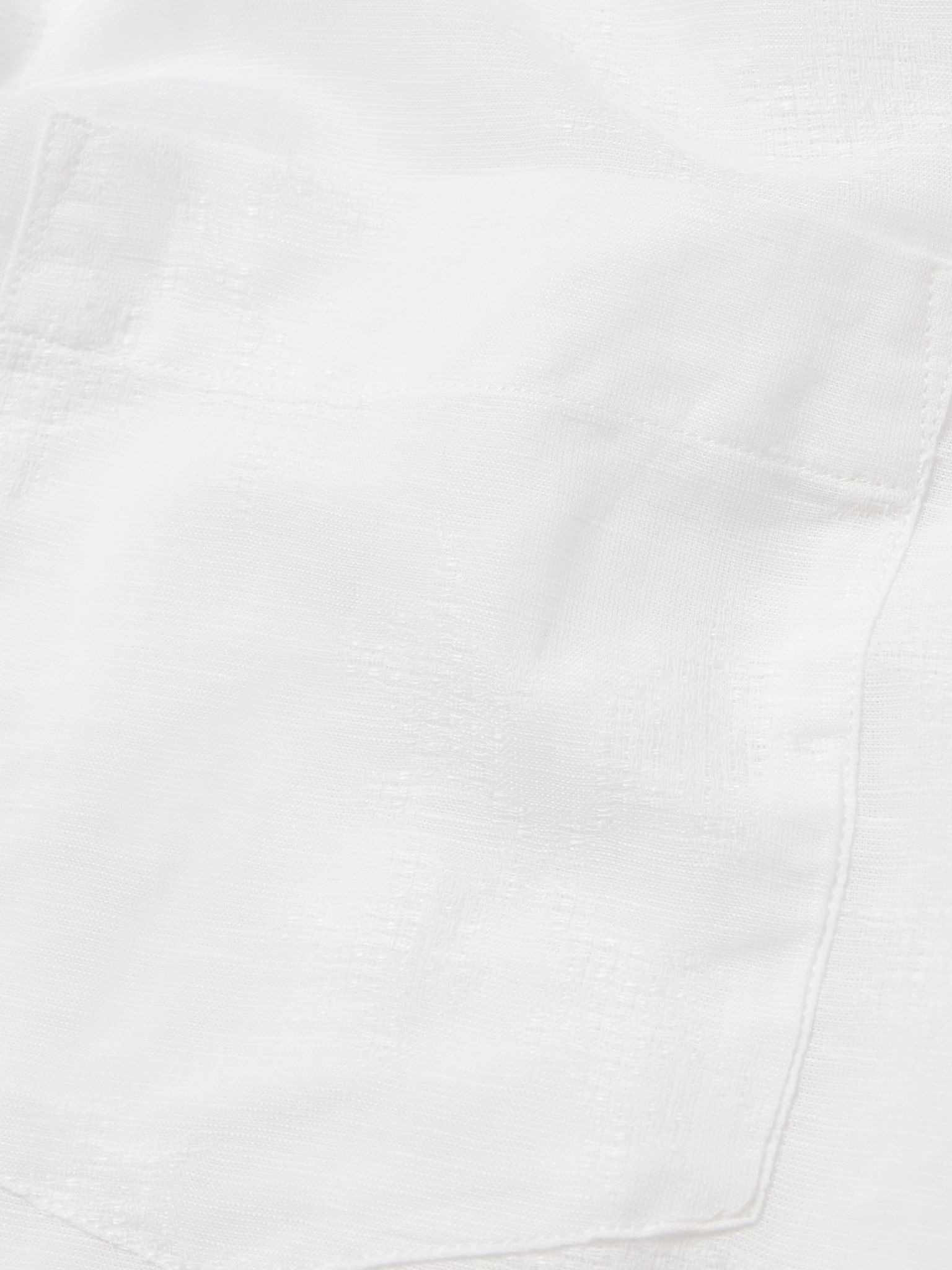 Caroubis Cotton and Linen-Blend Gauze Shirt White - 4