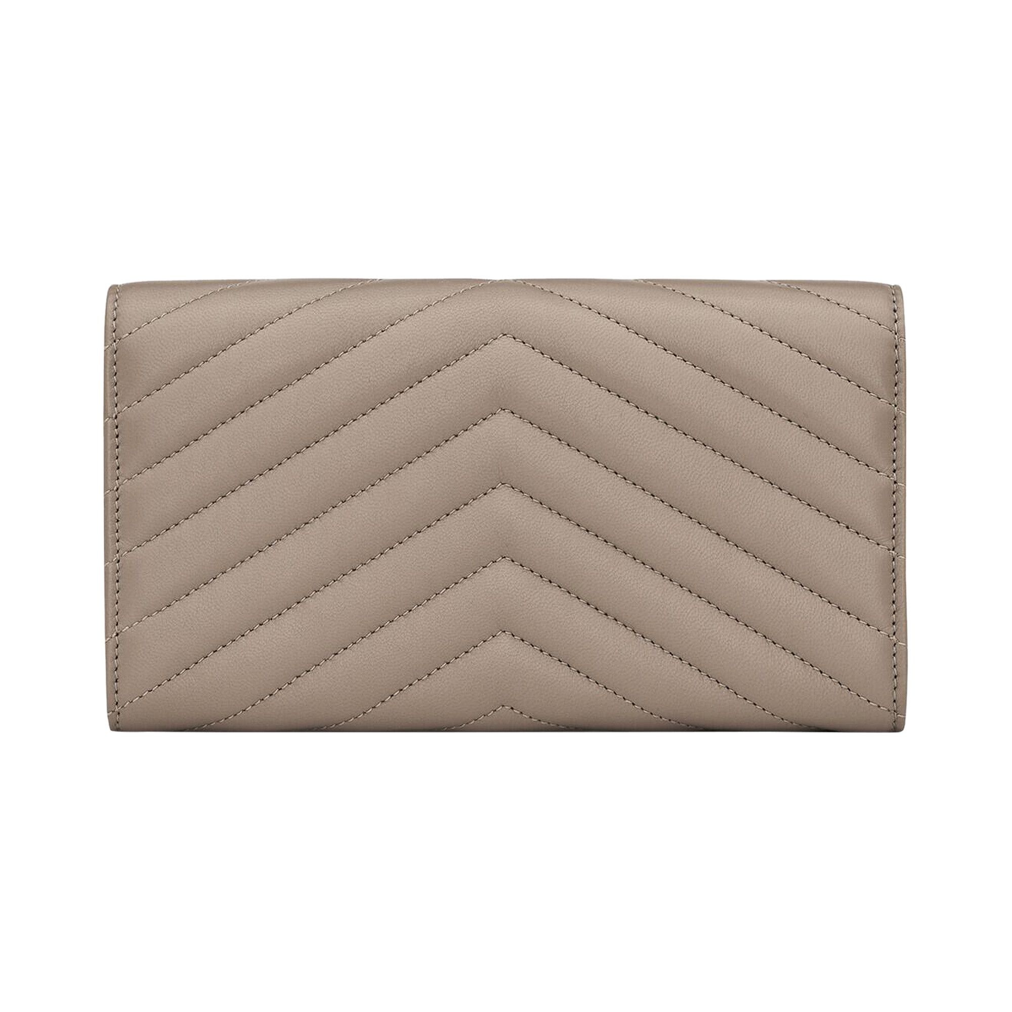 Saint Laurent Large Flap Wallet 'Greyish Brown' - 2