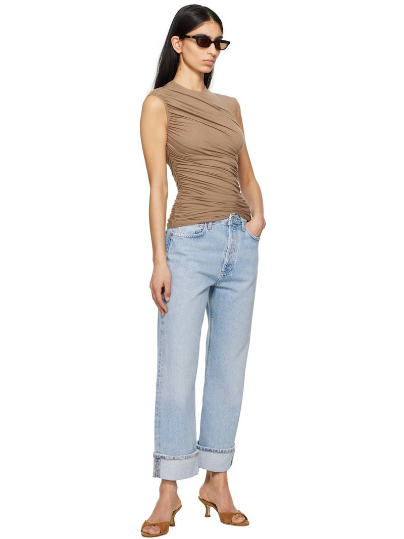 AGOLDE Blue Fran Low Slung Straight Jeans outlook