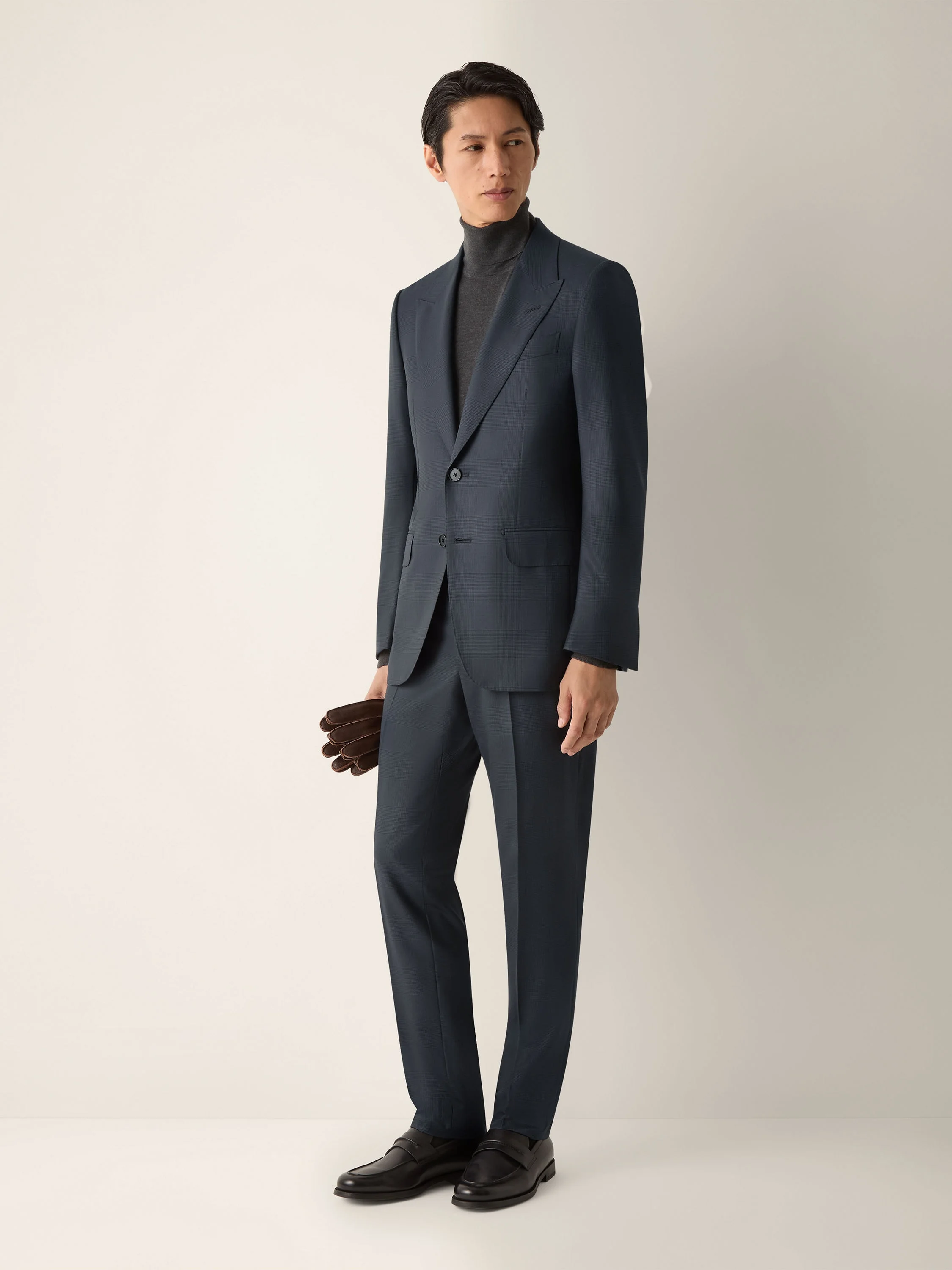 DARK GREY TROFEO 120MILA WOOL SUIT - 1