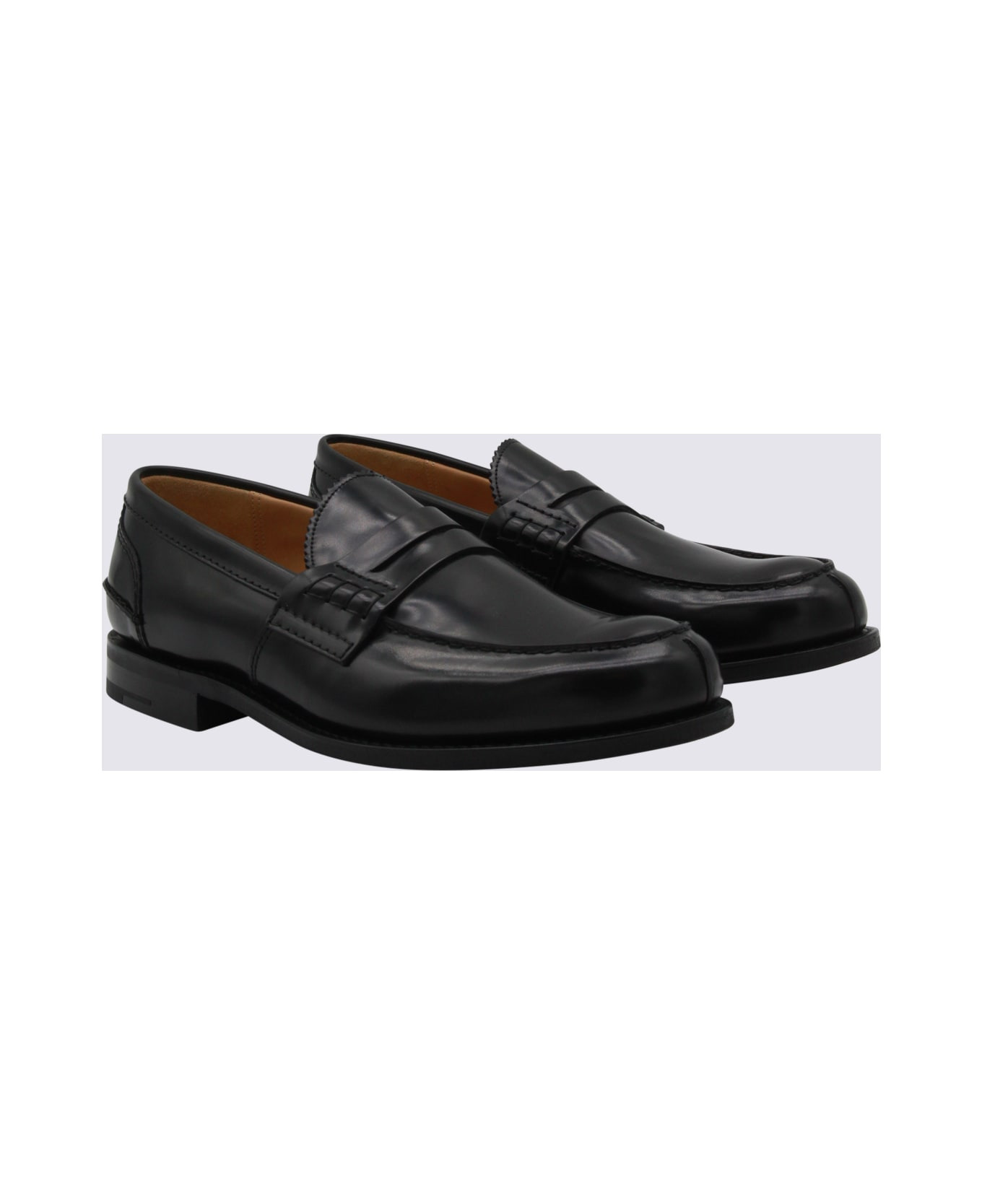 Black Leather Loafers - 2