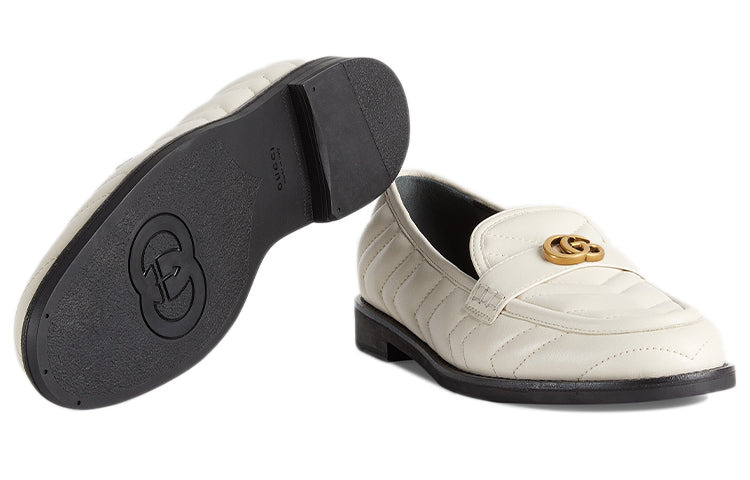 (WMNS) Gucci Loafer With Double G 'White' 670399-BKO60-9022 - 6