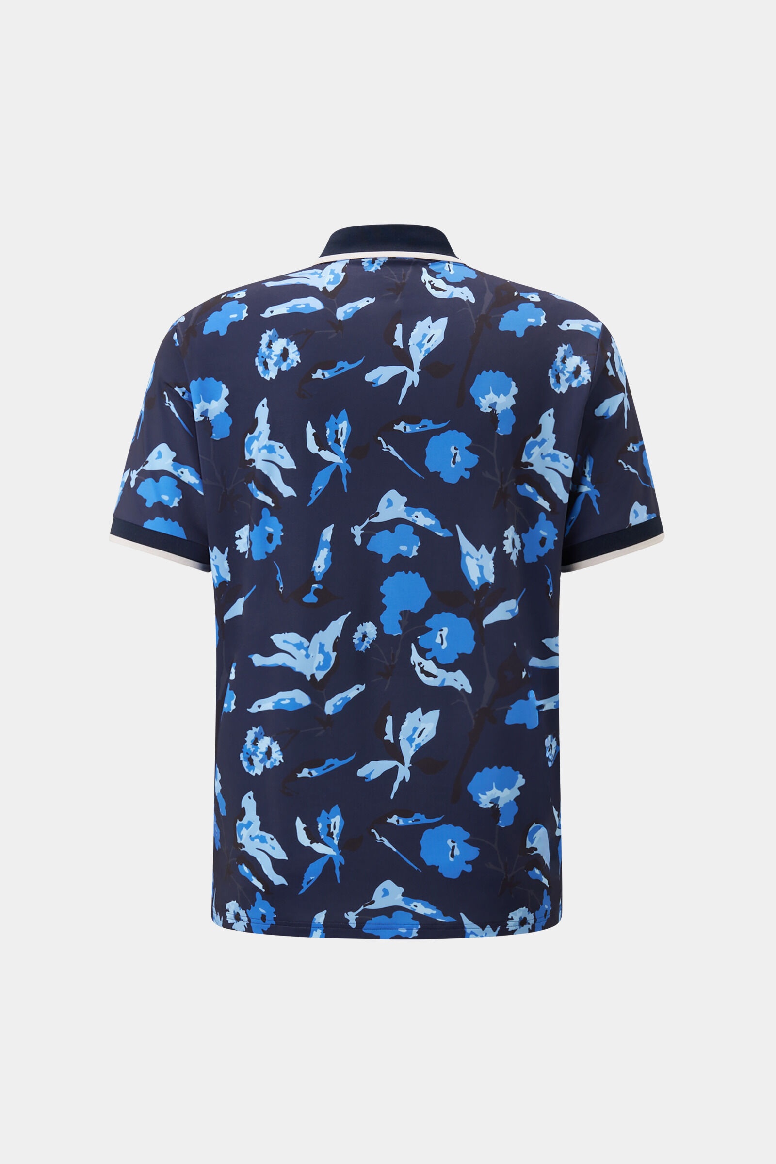 Valentin functional short-sleeved top in Navy blue/light blue - 6