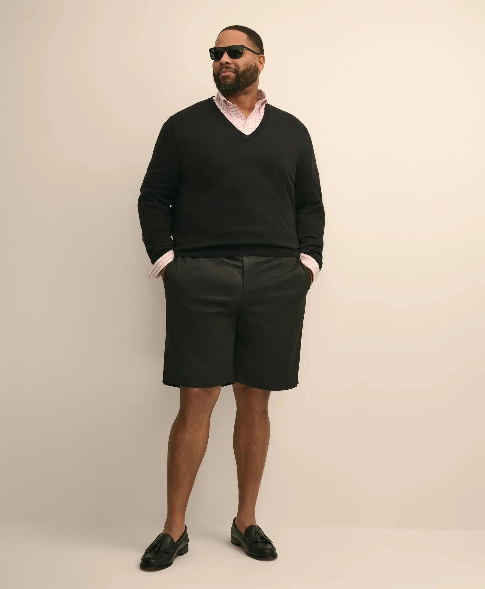 Big & Tall 10" Flat Front Stretch Advantage Chino® Shorts - 1