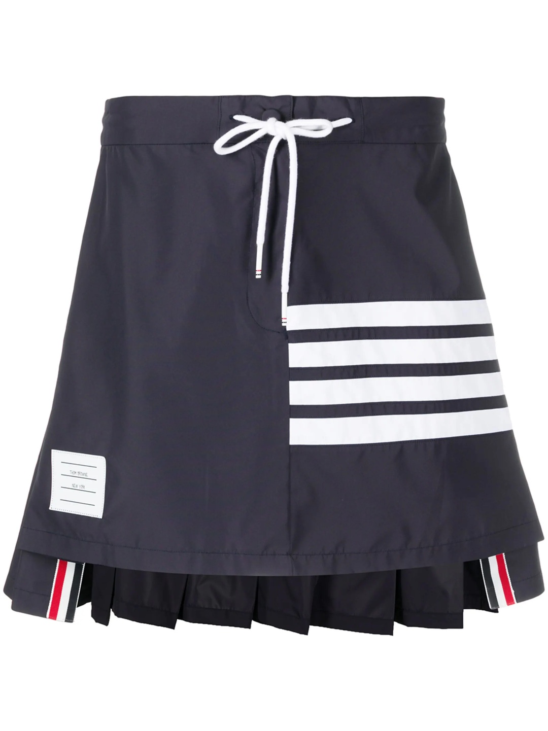 Thom Browne｜SKIRTS (MINI DROPPED BACK PLEATED SKIRT - F Thom Browne Mini Dropped Back Half Pleated Skirt | REVERSIBLE
