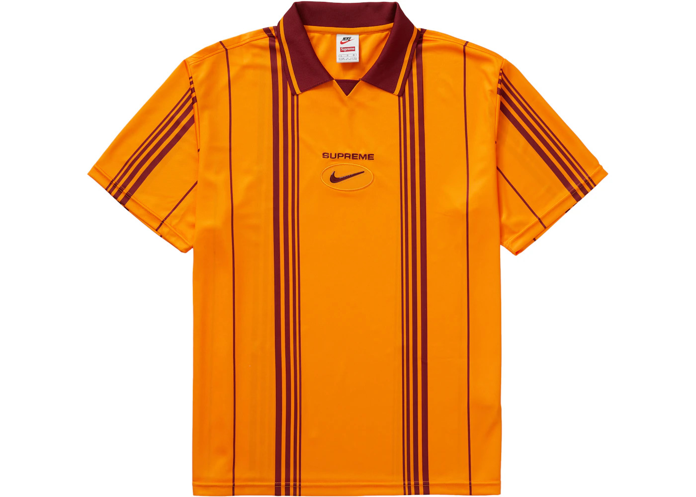 Supreme Nike Jewel Stripe Soccer Jersey Orange - 1
