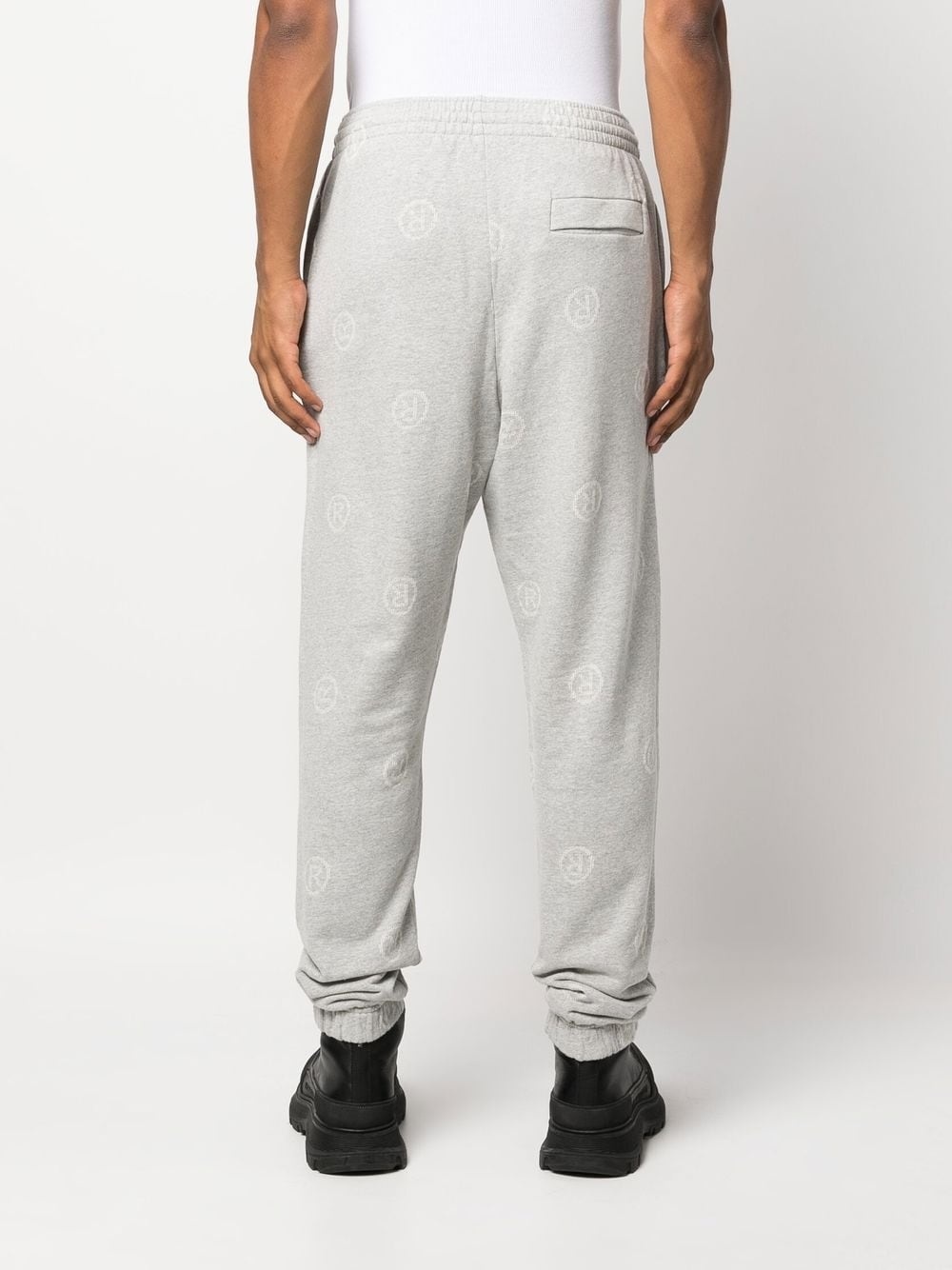 logo pattern track pants - 4