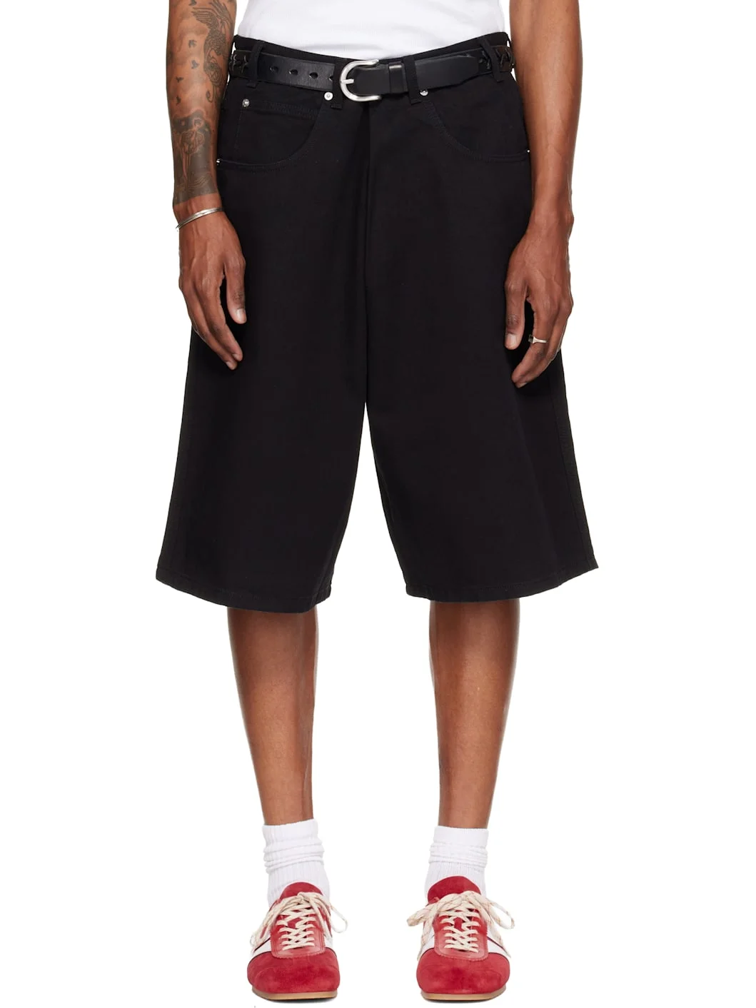 Black Kriss Kross Denim Shorts - 1