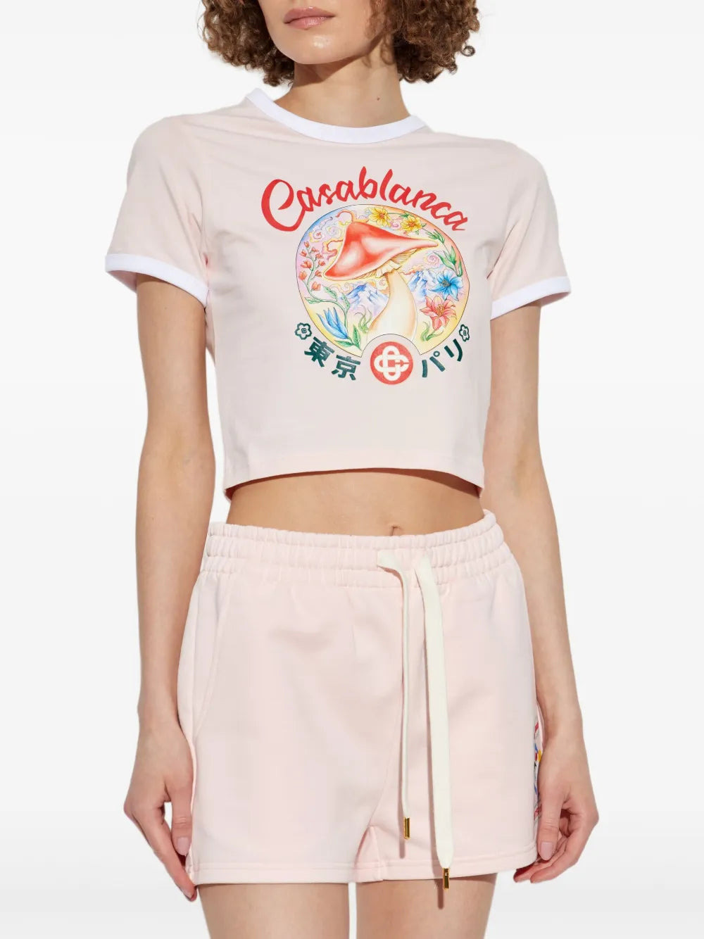 Casablanca Women Printed Crop T-Shirt - 3