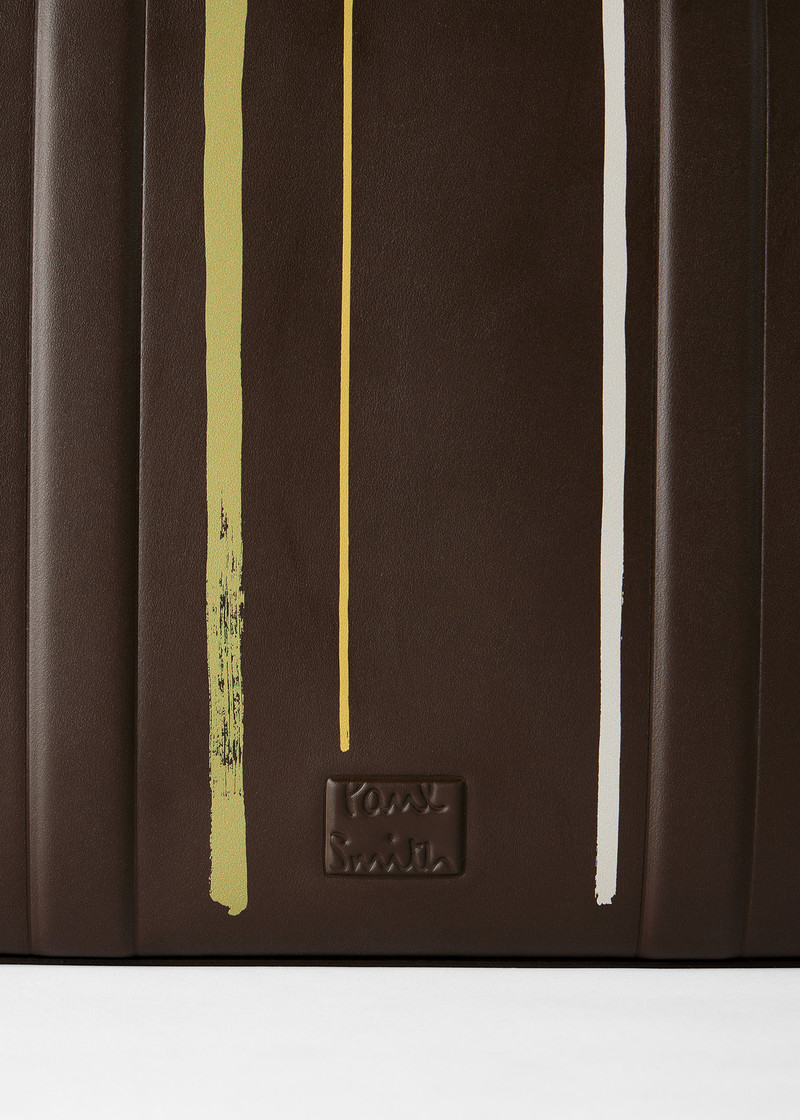 Brown 'Painted Stripe' Slim Leather Folio 3