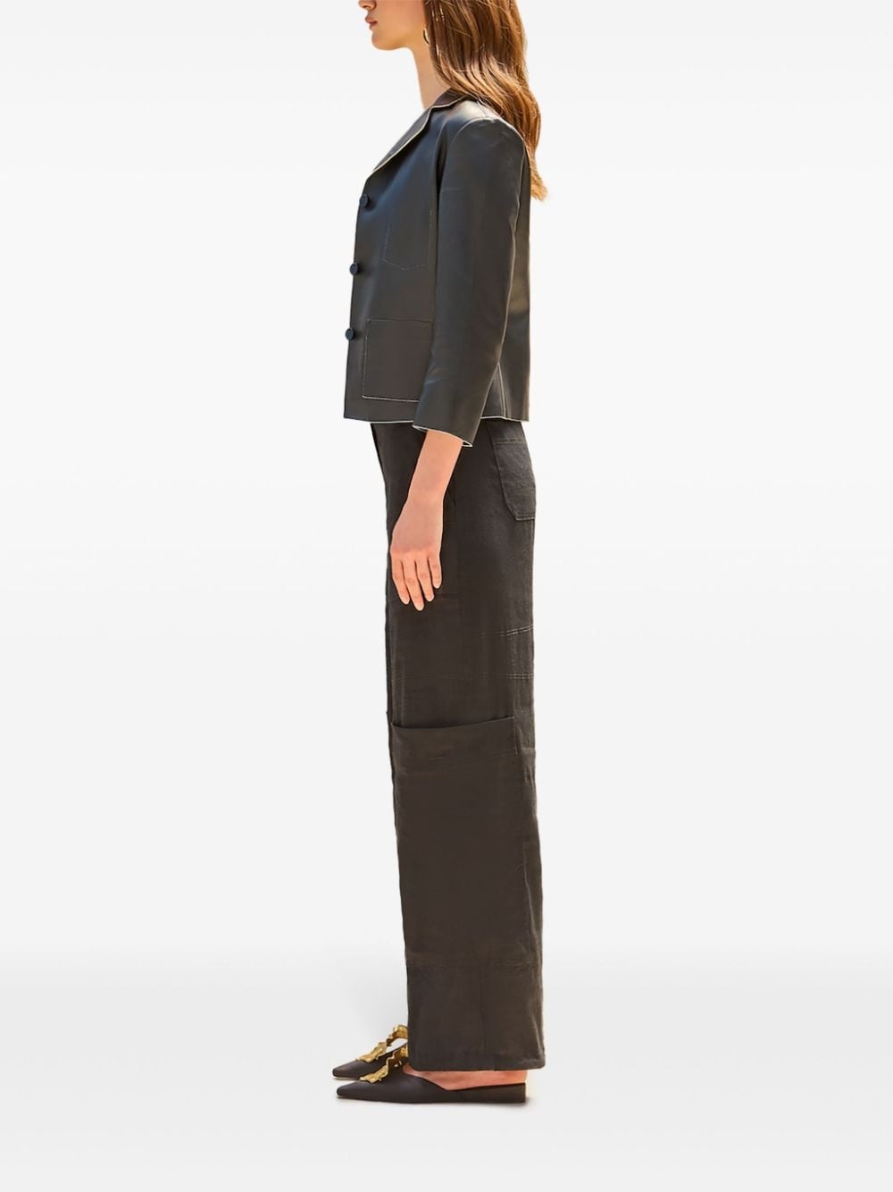 Layton leather blazer - 5