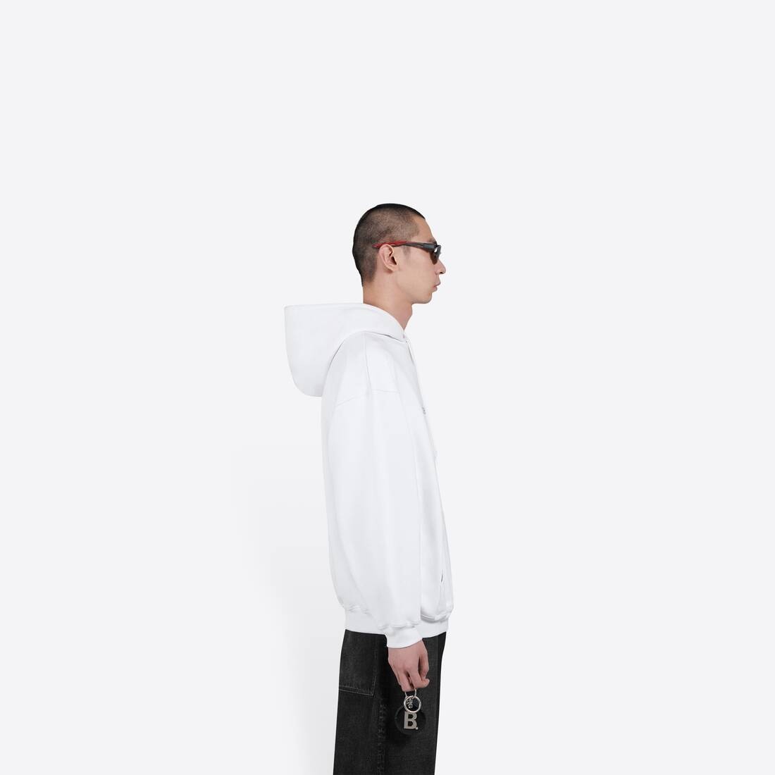 Men's New Copyright Medium Fit Hoodie in White - 4