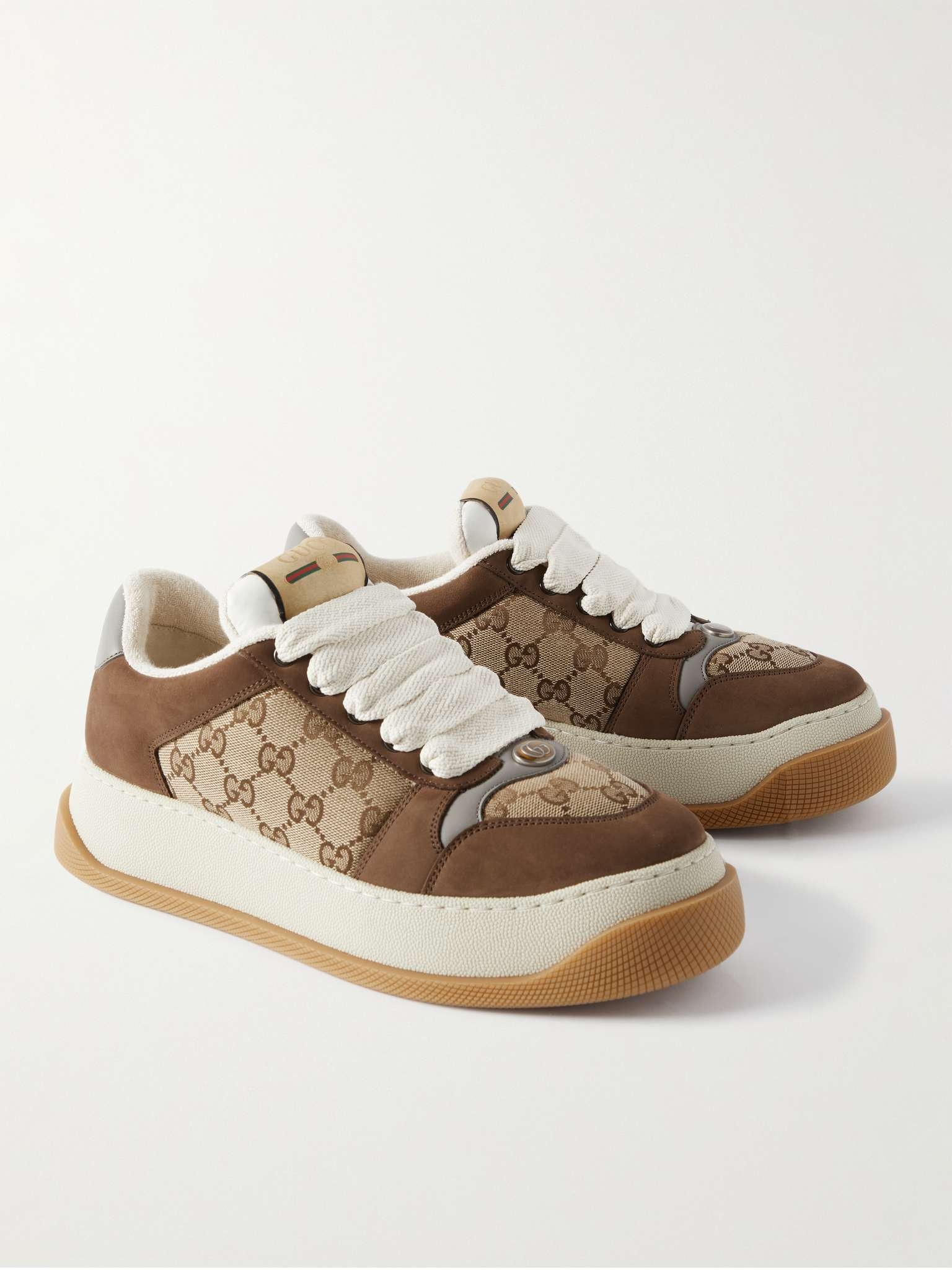 Screener Monogrammed Canvas, Suede and Leather Sneakers - 4