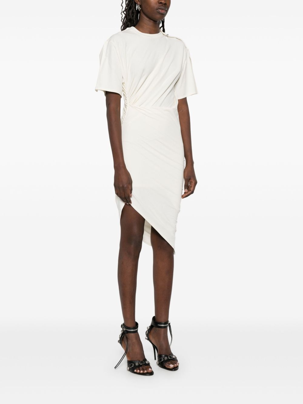 piercing-detail midi dress - 3