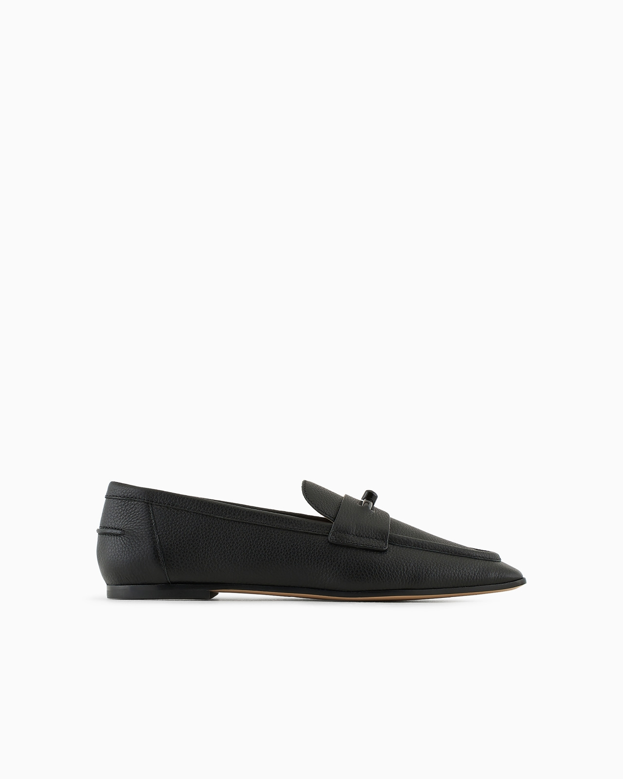 Deer-print leather loafers - 1
